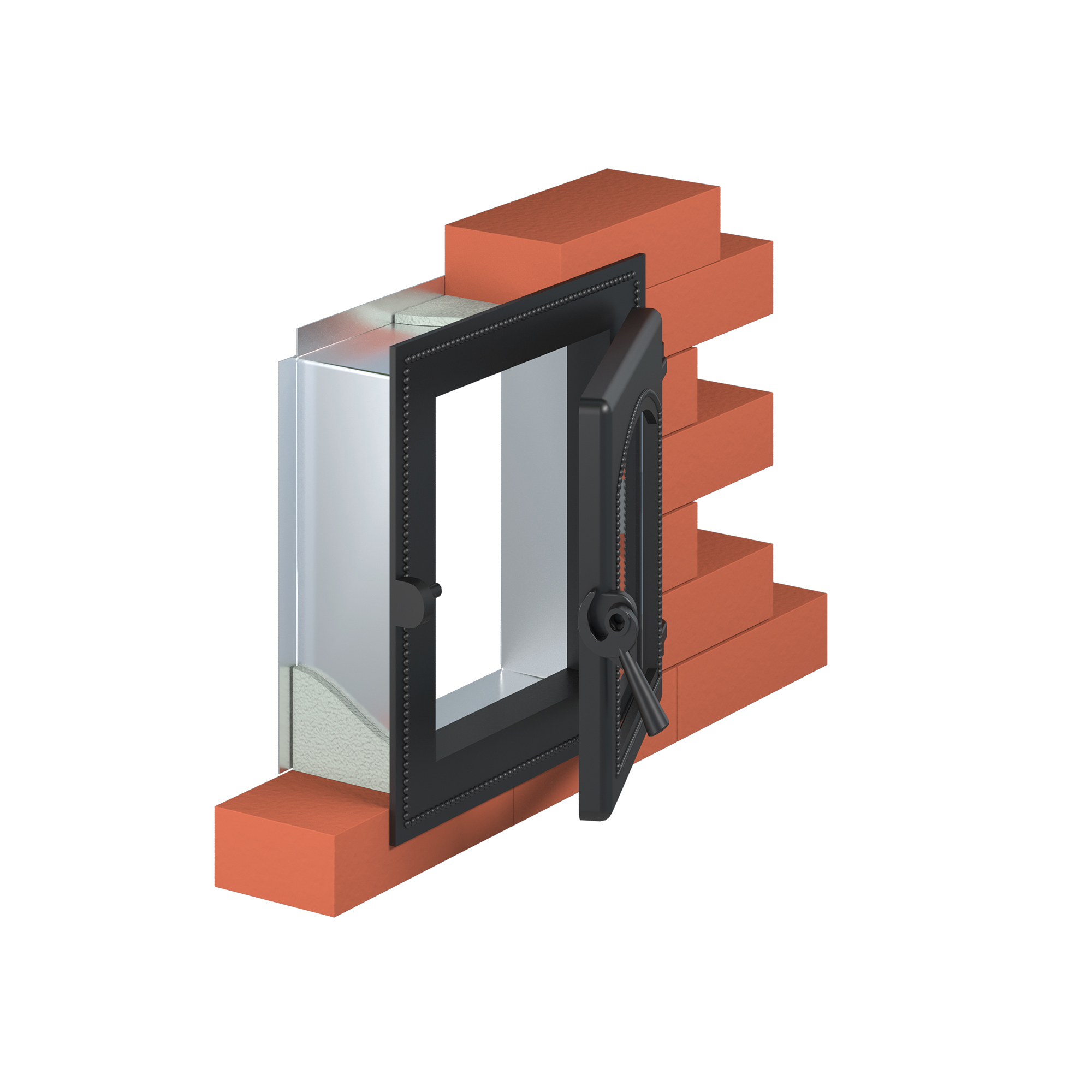 Изображение товара Монтажный тоннель Везувий для печных дверок 334x295x120 мм сталь Россия