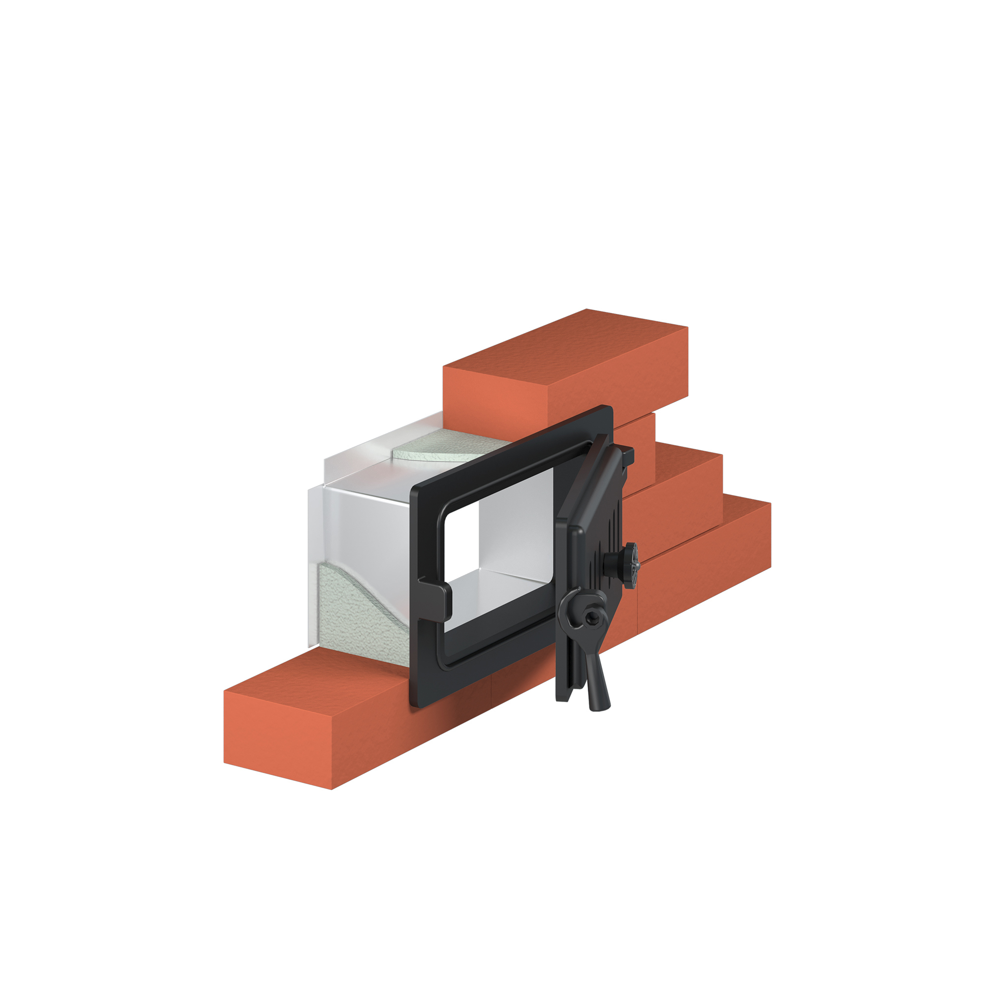 Изображение товара Монтажный тоннель Везувий для печных дверок 142x252x120мм из стали