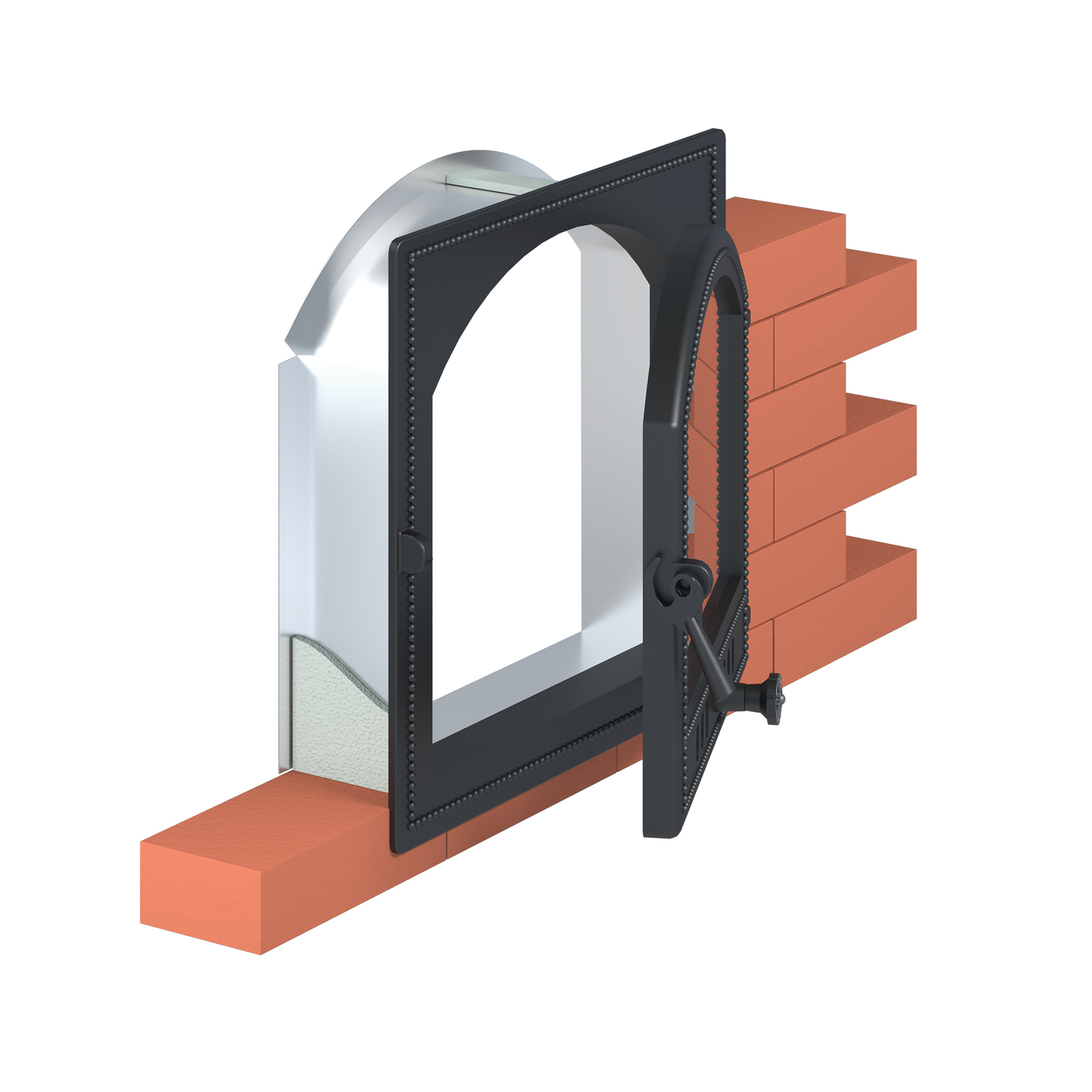 Изображение товара Тоннель монтажный Везувий 420x420x120мм для дверок печи из стали