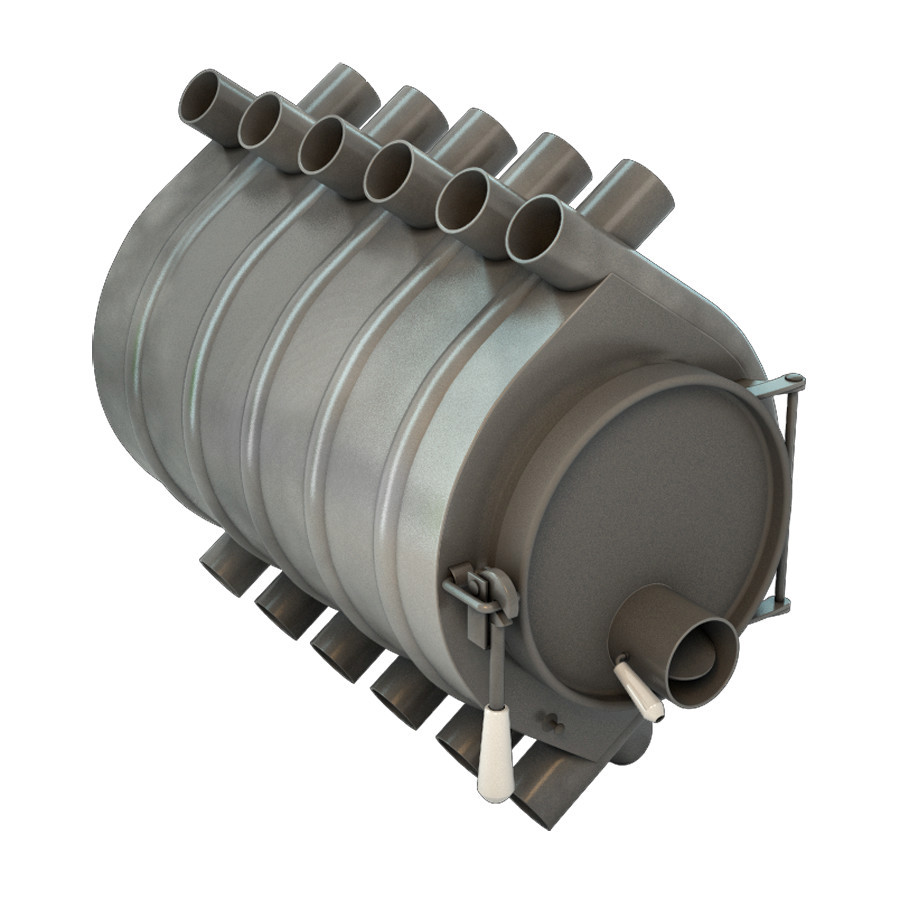 Изображение товара Печь банная дровяная Клондайк 150м³ с двумя камерами и газоотводом черная