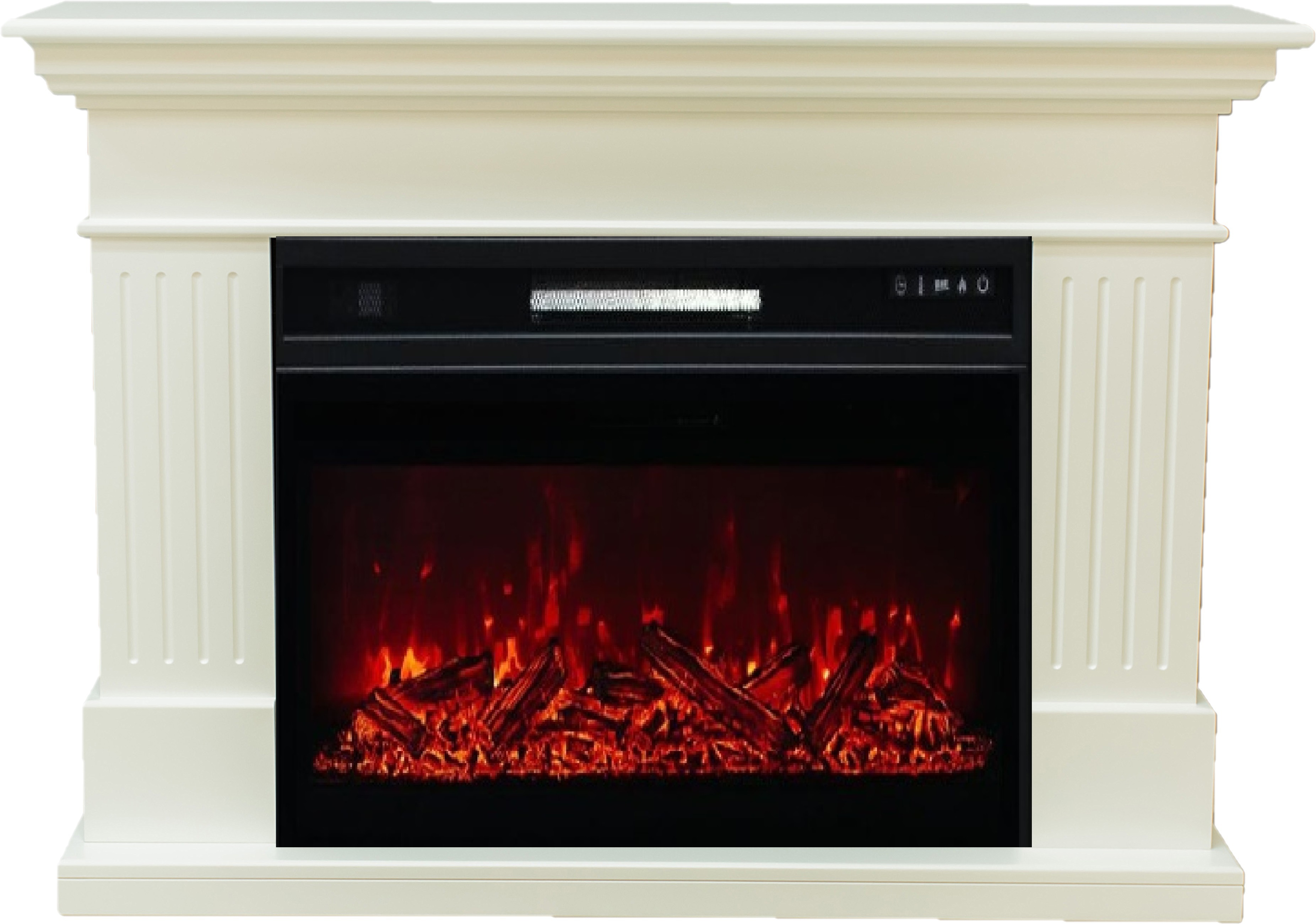 Изображение товара Каминокомплект Elekam Ostin с очагом Pulsar 23 белый 1800 Вт для гостиной