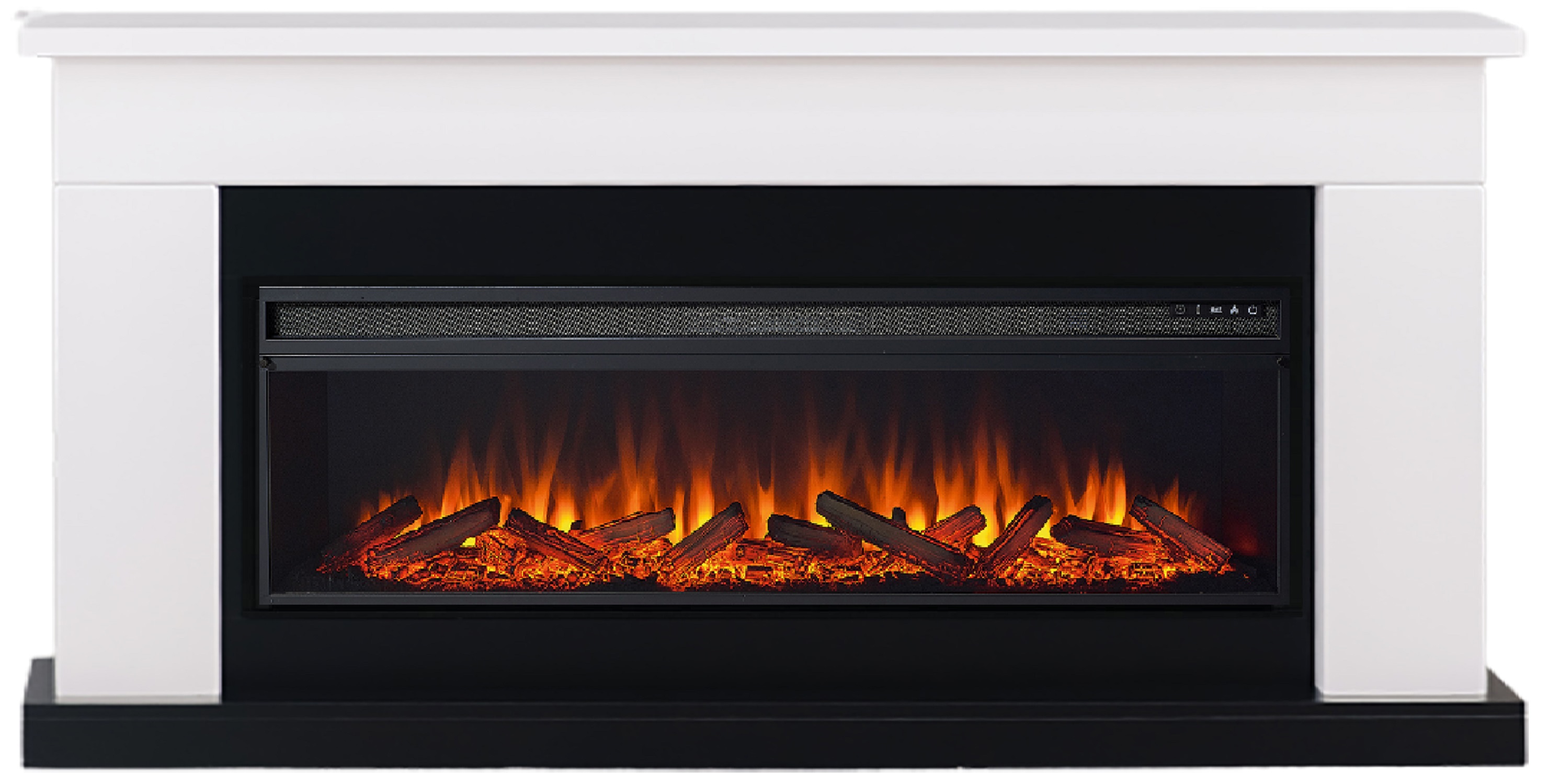 Изображение товара Каминокомплект Elekam Bolton с очагом Pulsar 60 белый с черным 1800Вт