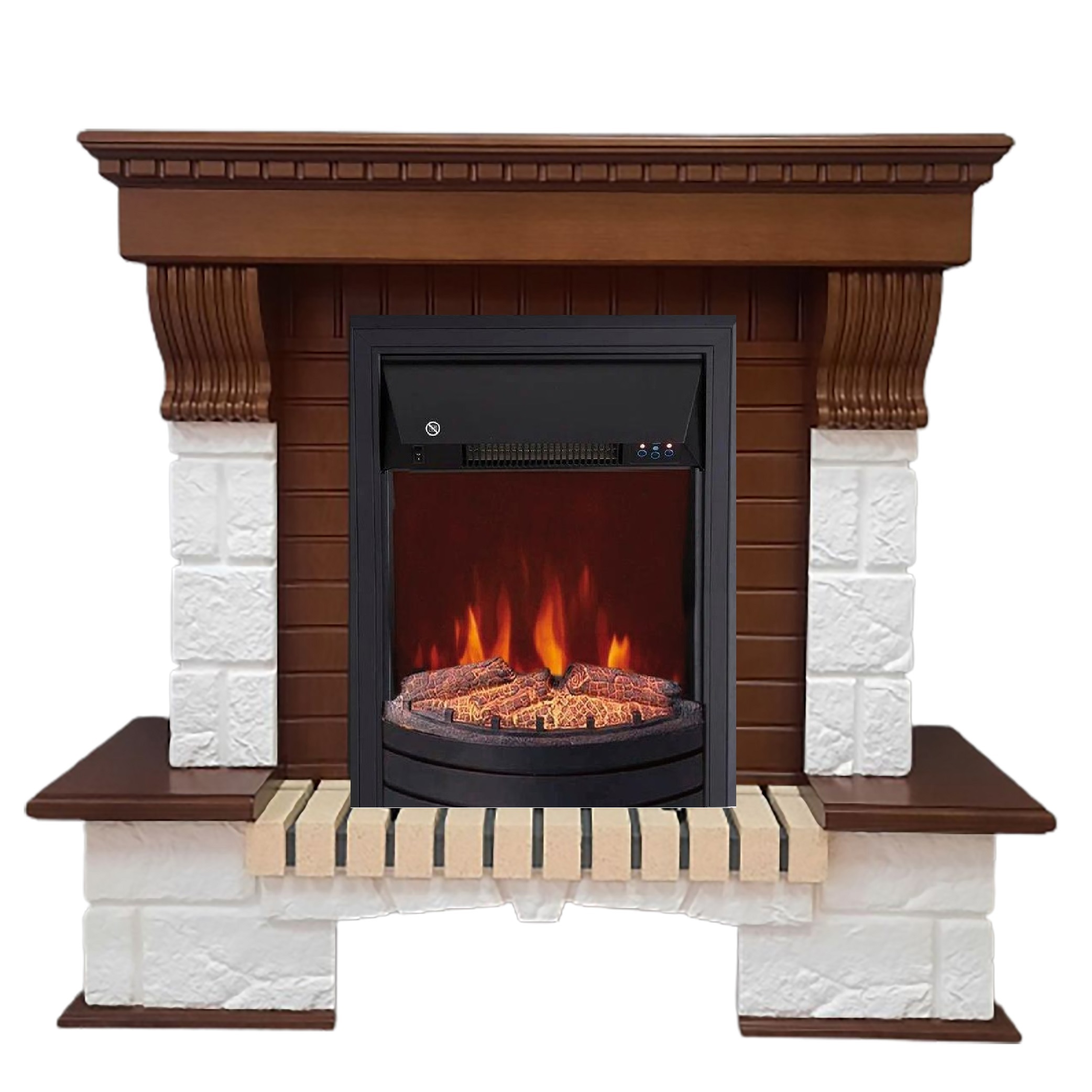 Изображение товара Электрокаминокомплект Elekam Premier с очагом Spark F2020G1 дуб 1800Вт современный дизайн