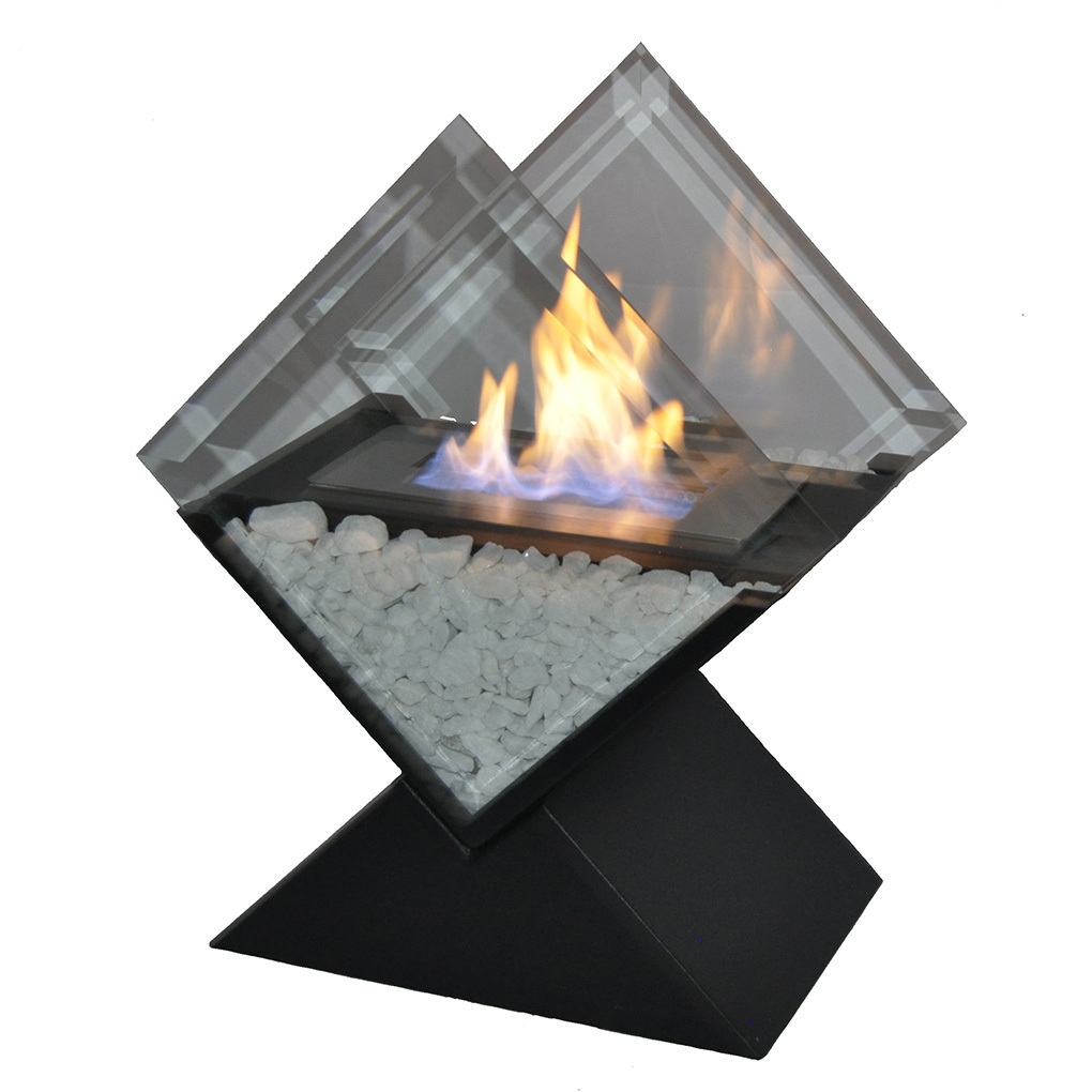 Изображение товара Настольный биокамин Теплодом Almaz Black с тонированными стеклами - компактное решение для дома