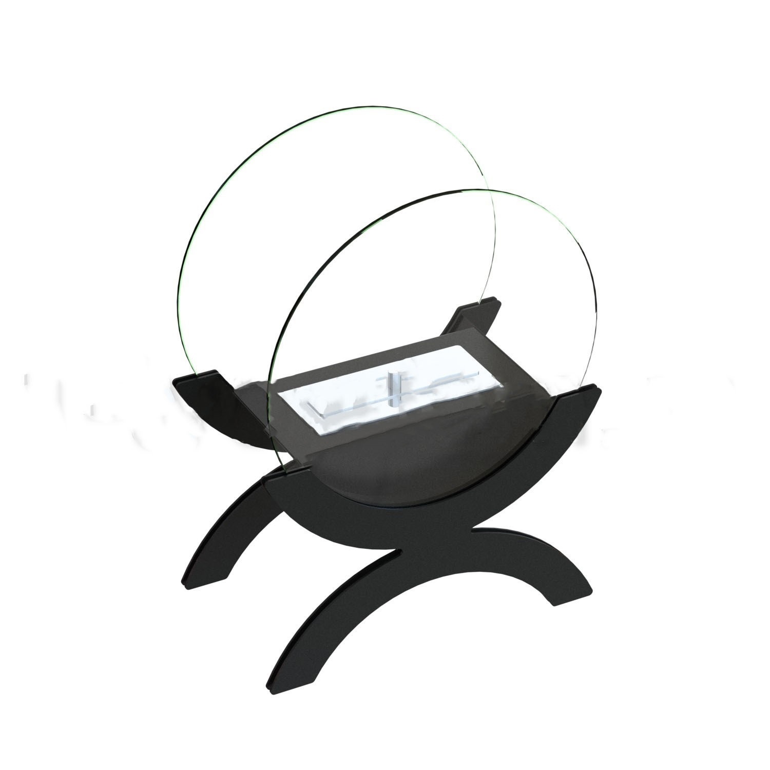 Изображение товара Настольный биокамин Теплоком Аурис mini Black с прозрачными стеклами