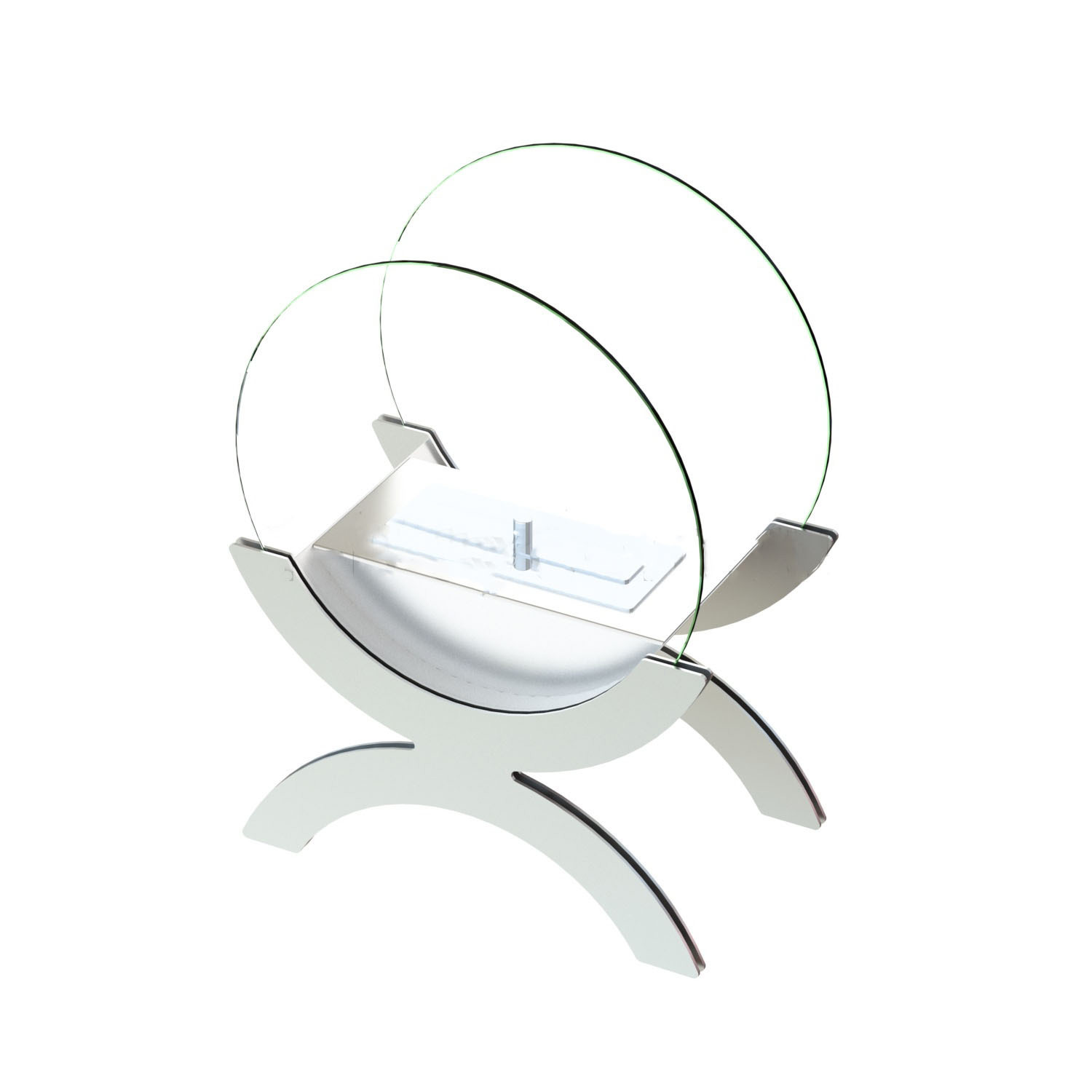 Изображение товара Настольный биокамин Теплодом Аурис mini White с прозрачными стеклами