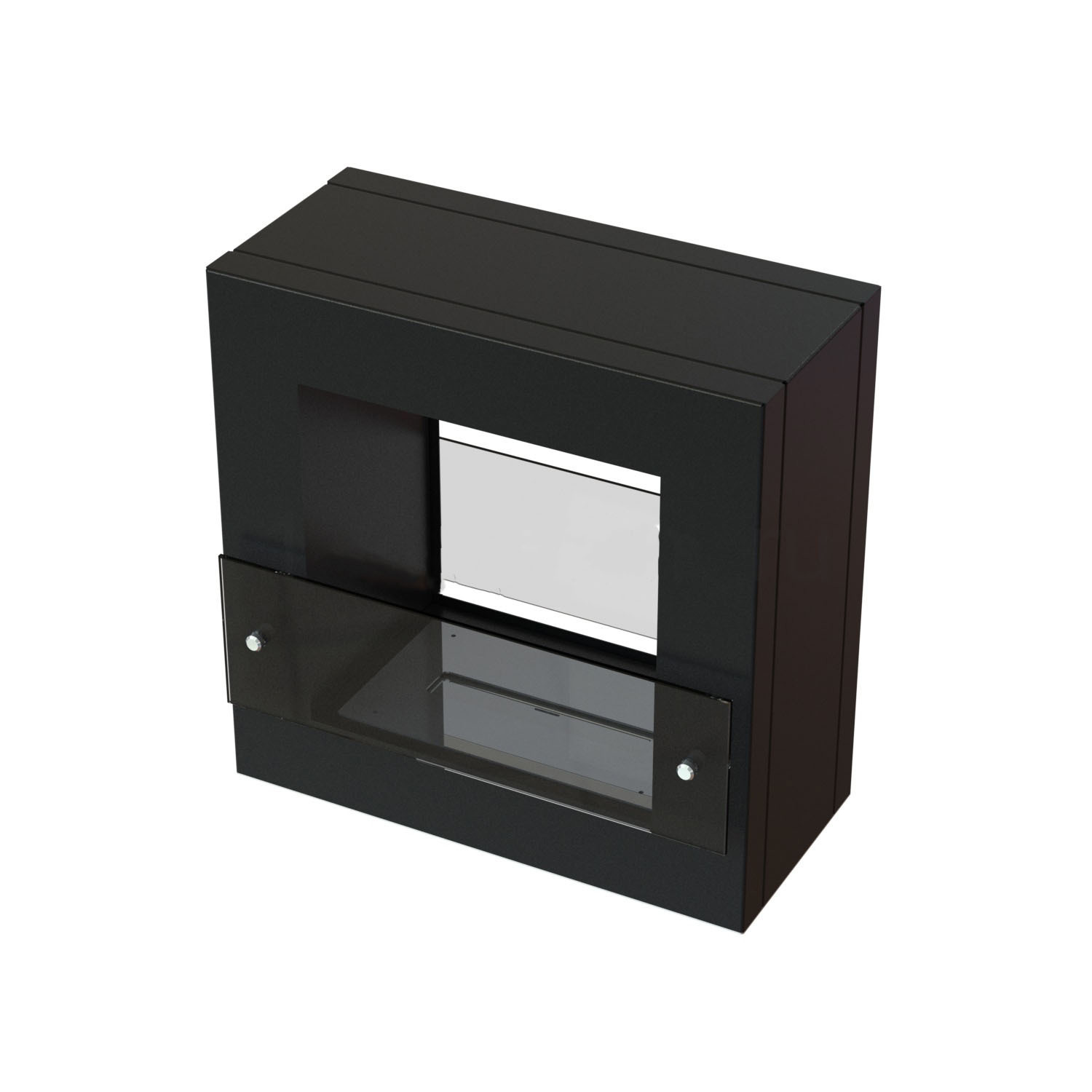 Изображение товара Напольный биокамин Теплодом Cube Black с прозрачным стеклом и функцией арома