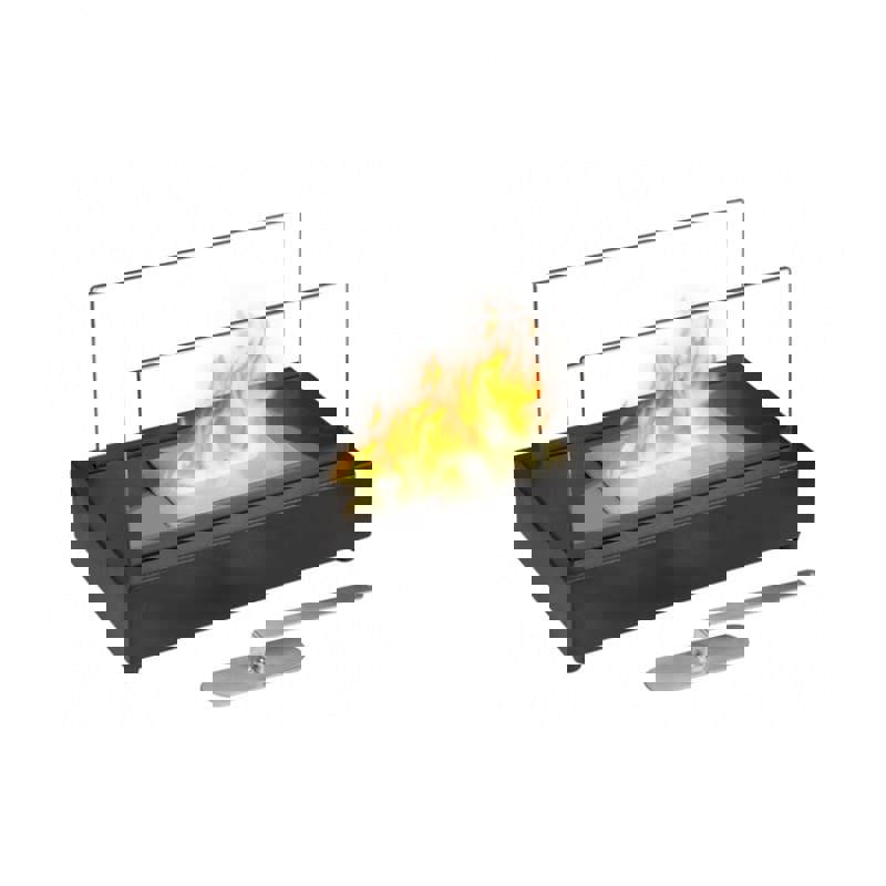 Изображение товара Напольный биокамин Twinkle T380 с прозрачными стеклами черный матовый