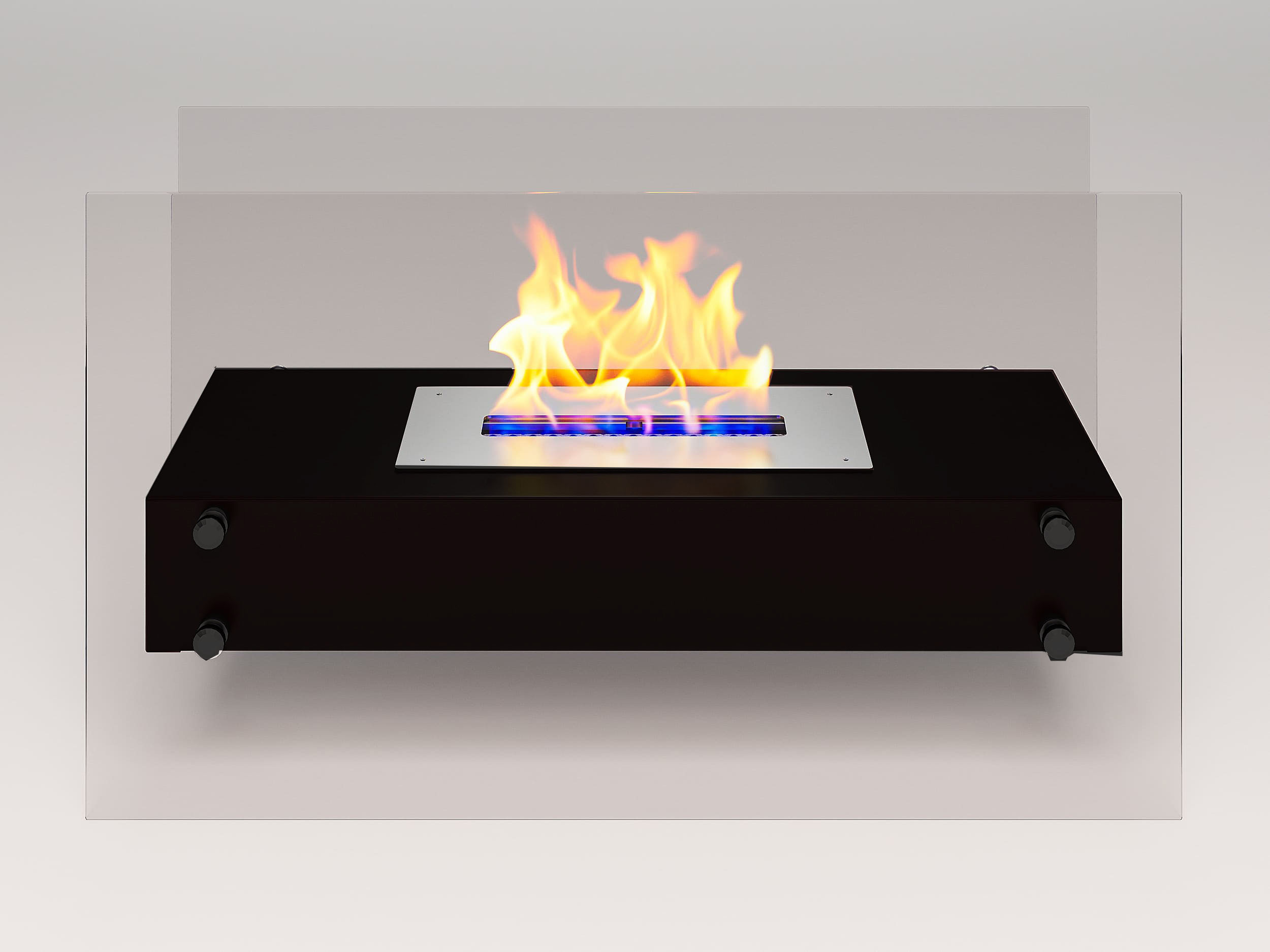 Изображение товара Напольный биокамин ТЕПЛОДОМ Glowing G200 с тонированными стеклами черный матовый