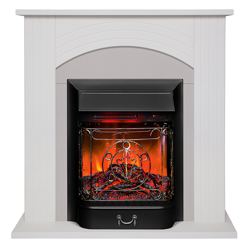 Изображение товара Каминокомплект Realflame Santana STD WT-F611 с очагом Majestic Lux BL 750Вт пастельно-белый