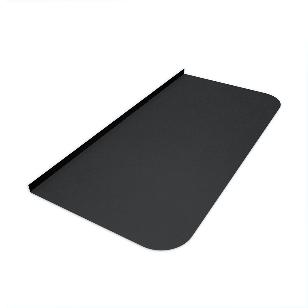 Изображение товара Притопочный лист Везувий R75 стальной черный 80x40x0.5см с полимерным покрытием