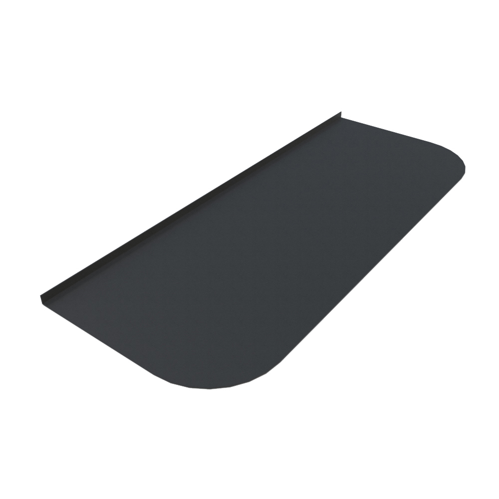 Изображение товара Притопочный лист Везувий R135 из стекла 400x1000x2мм черный защитное покрытие