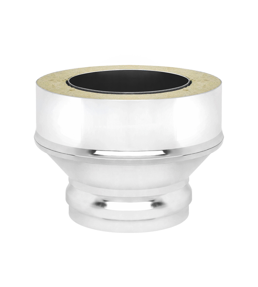 Изображение товара Старт-сэндвич Везувий ММ диаметр 130-250 мм нержавеющая сталь 0.5 мм для дымохода