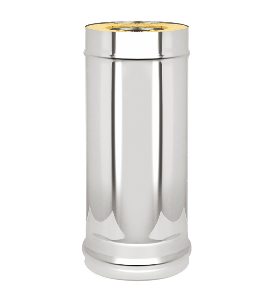 Изображение товара Дымоход-сэндвич Везувий 1м 130-220мм нержавеющая и оцинкованная сталь