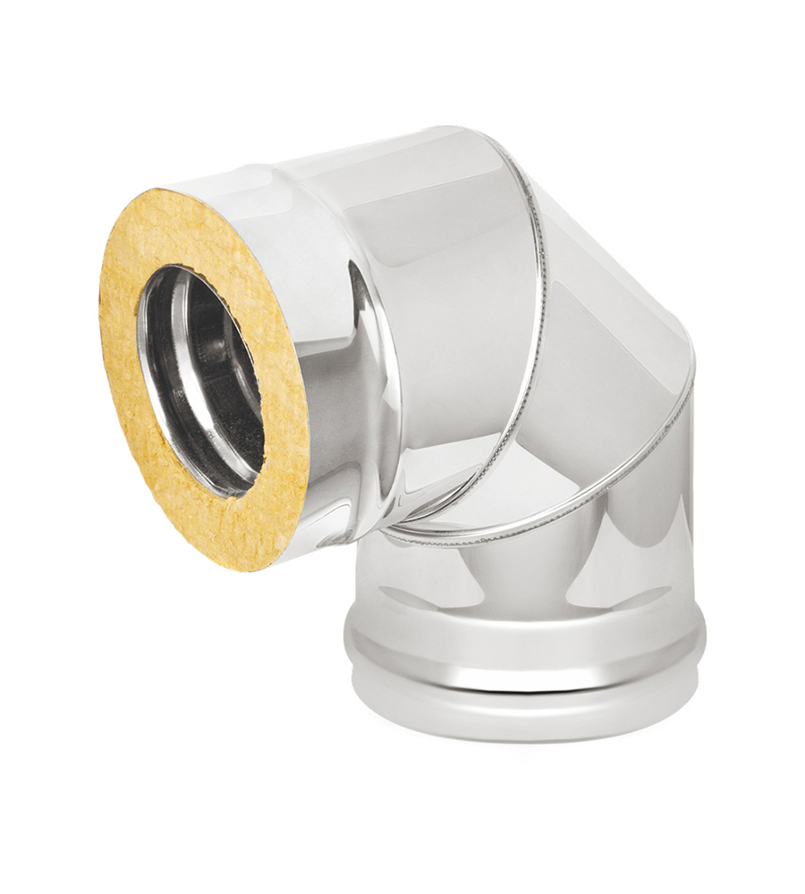 Изображение товара Сэндвич-колено 90° Везувий для двухконтурного дымохода