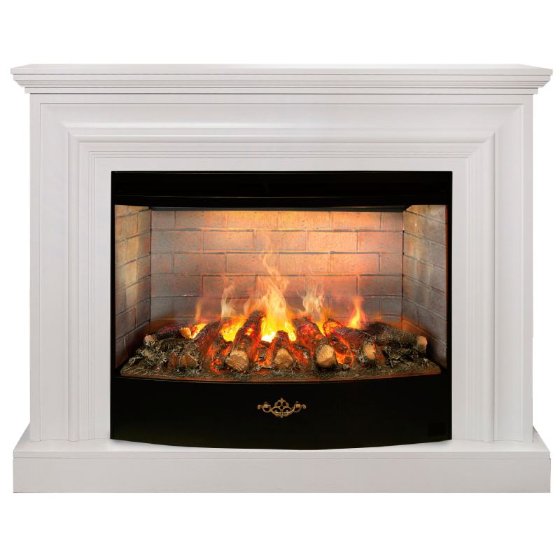 Изображение товара Каминокомплект Weston 33 WT с очагом Fiji 3D, белый, 1750Вт, уют и тепло