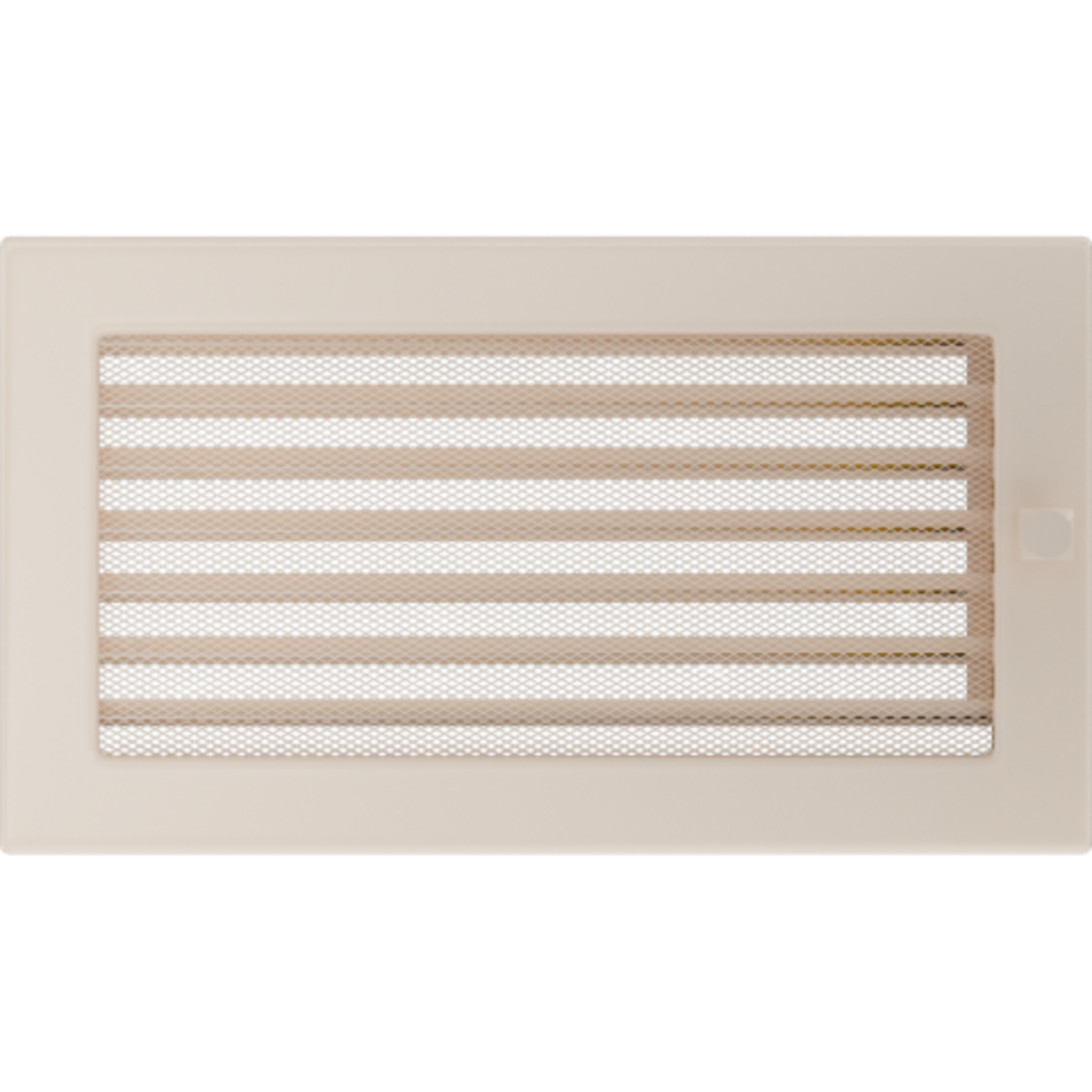 Изображение товара Кремовая решетка Kratki с задвижкой 300x170x45мм