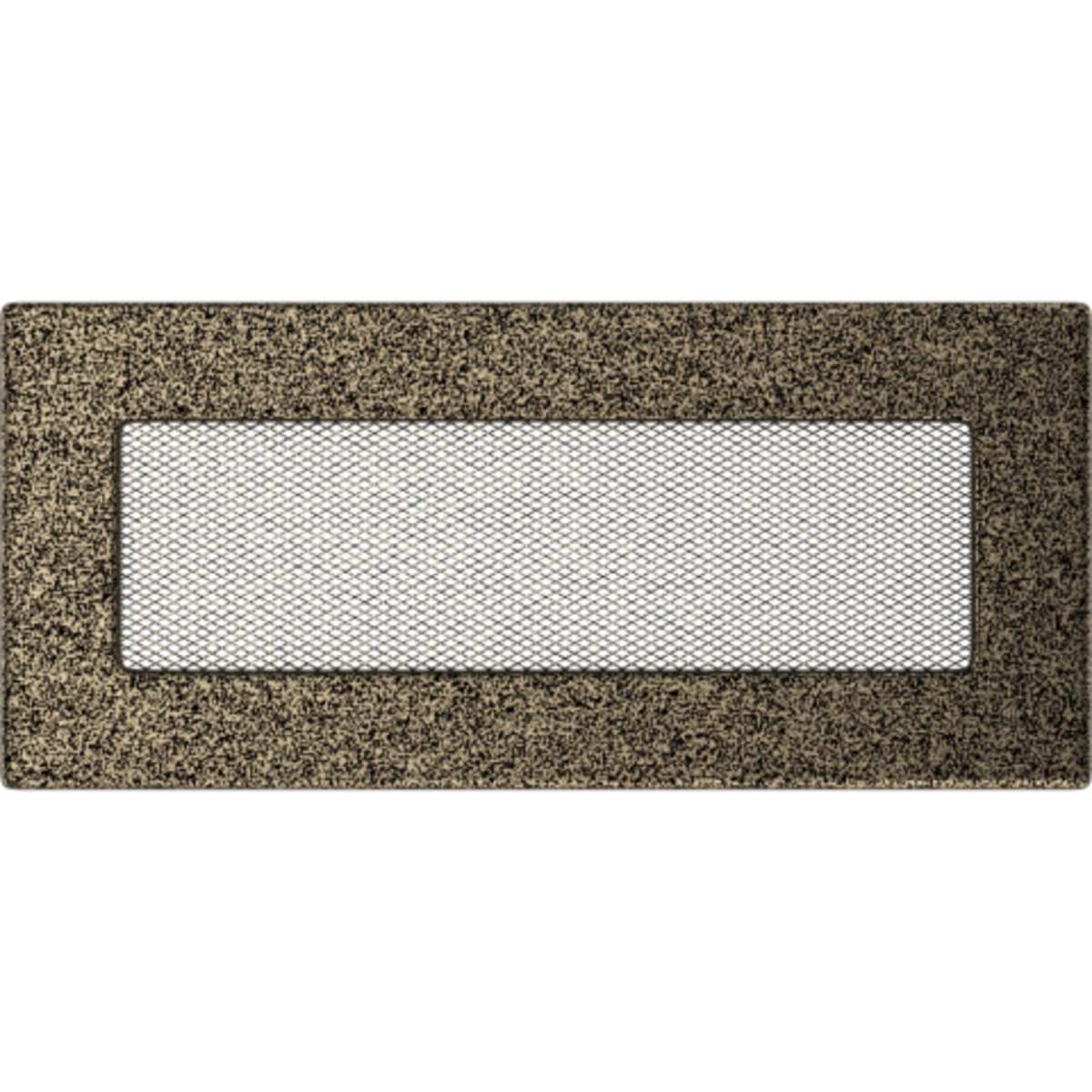 Изображение товара Решетка Kratki черный/золото 240x106x45мм с карманом для вентиляции камина