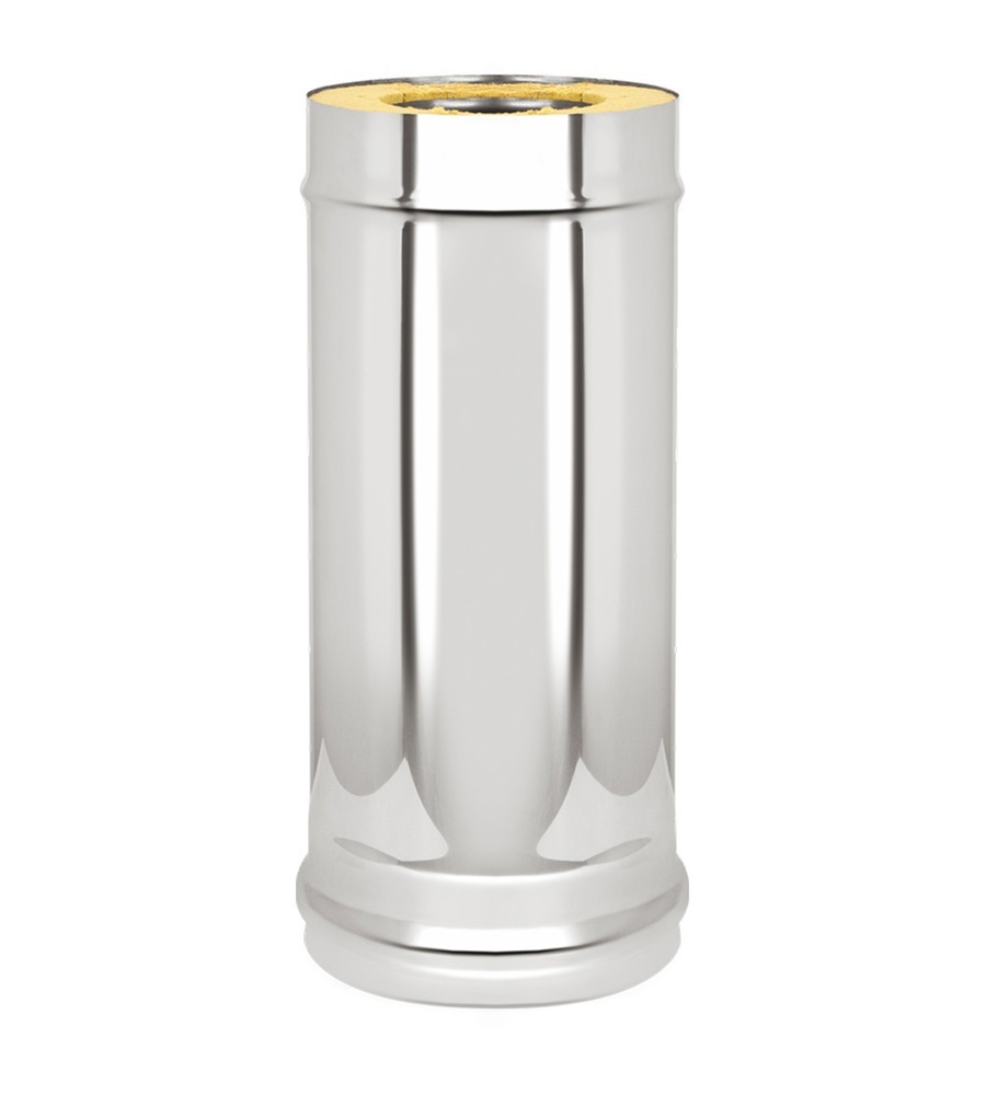 Изображение товара Дымоход-сэндвич Везувий 150-250мм 0.5м нержавеющая сталь AISI 304