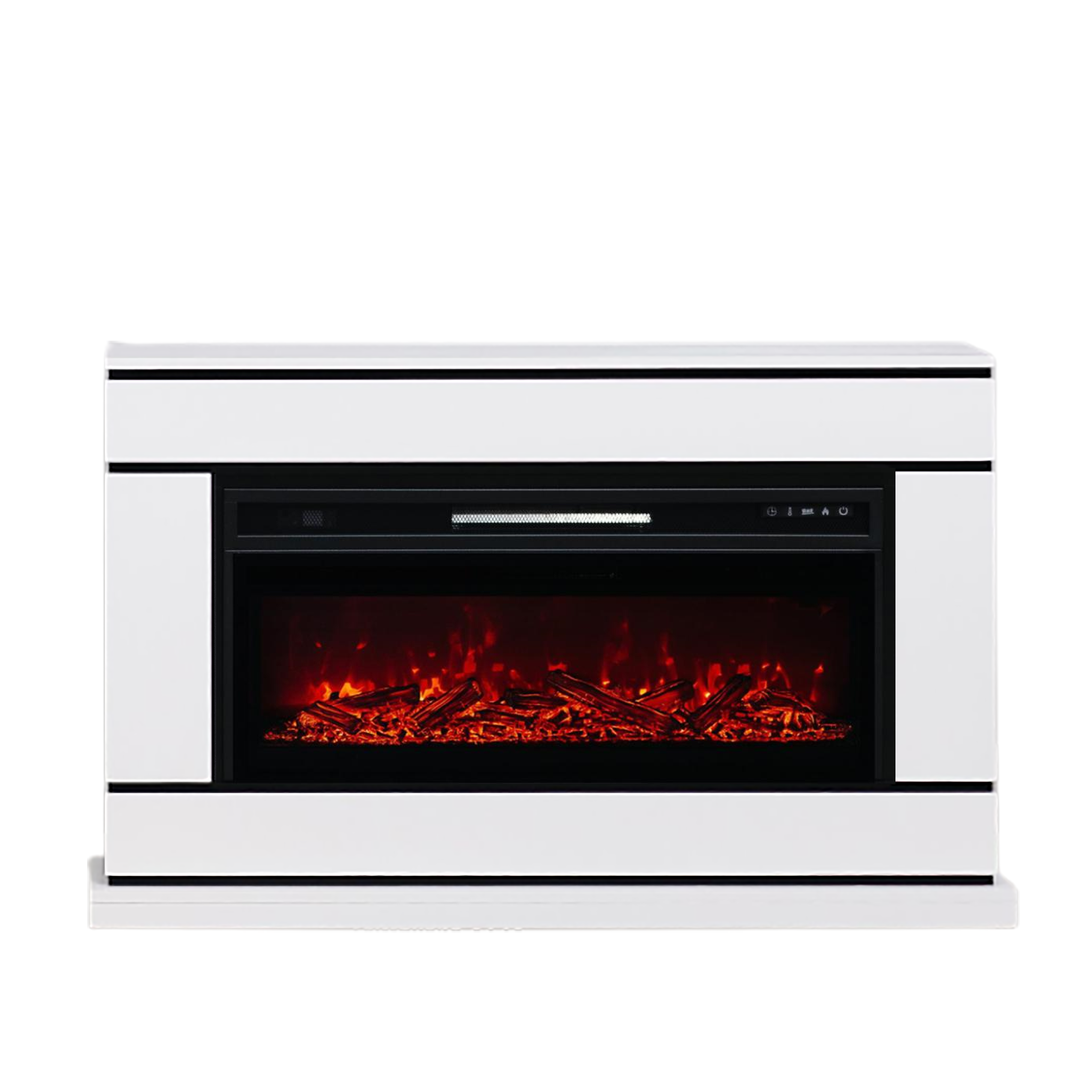 Изображение товара Каминокомплект Elekam Bertino с очагом Pulsar 40 черно-белый для современного интерьера