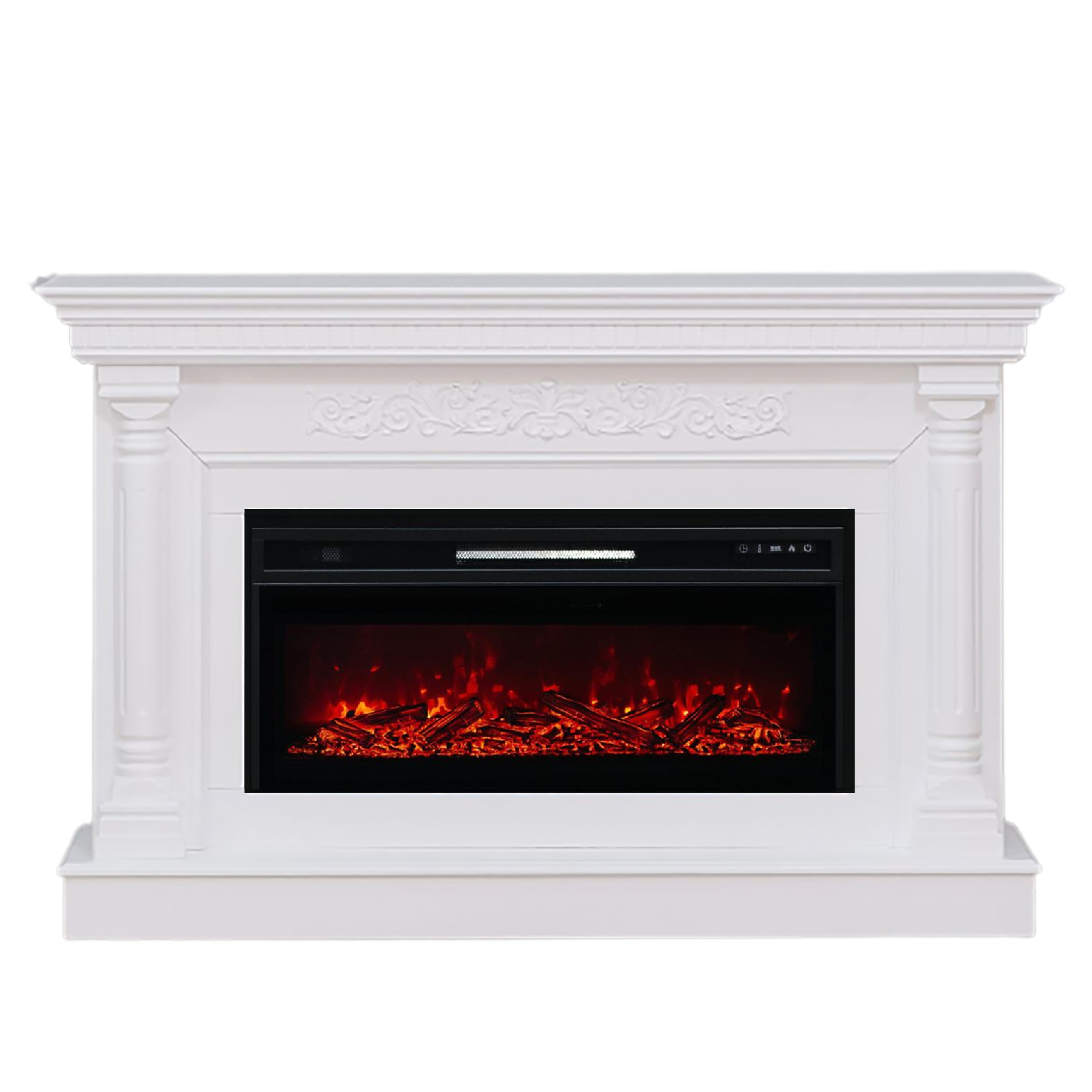 Изображение товара Каминокомплект Elekam Sicilia с очагом Pulsar 40 белый классика стиль уют