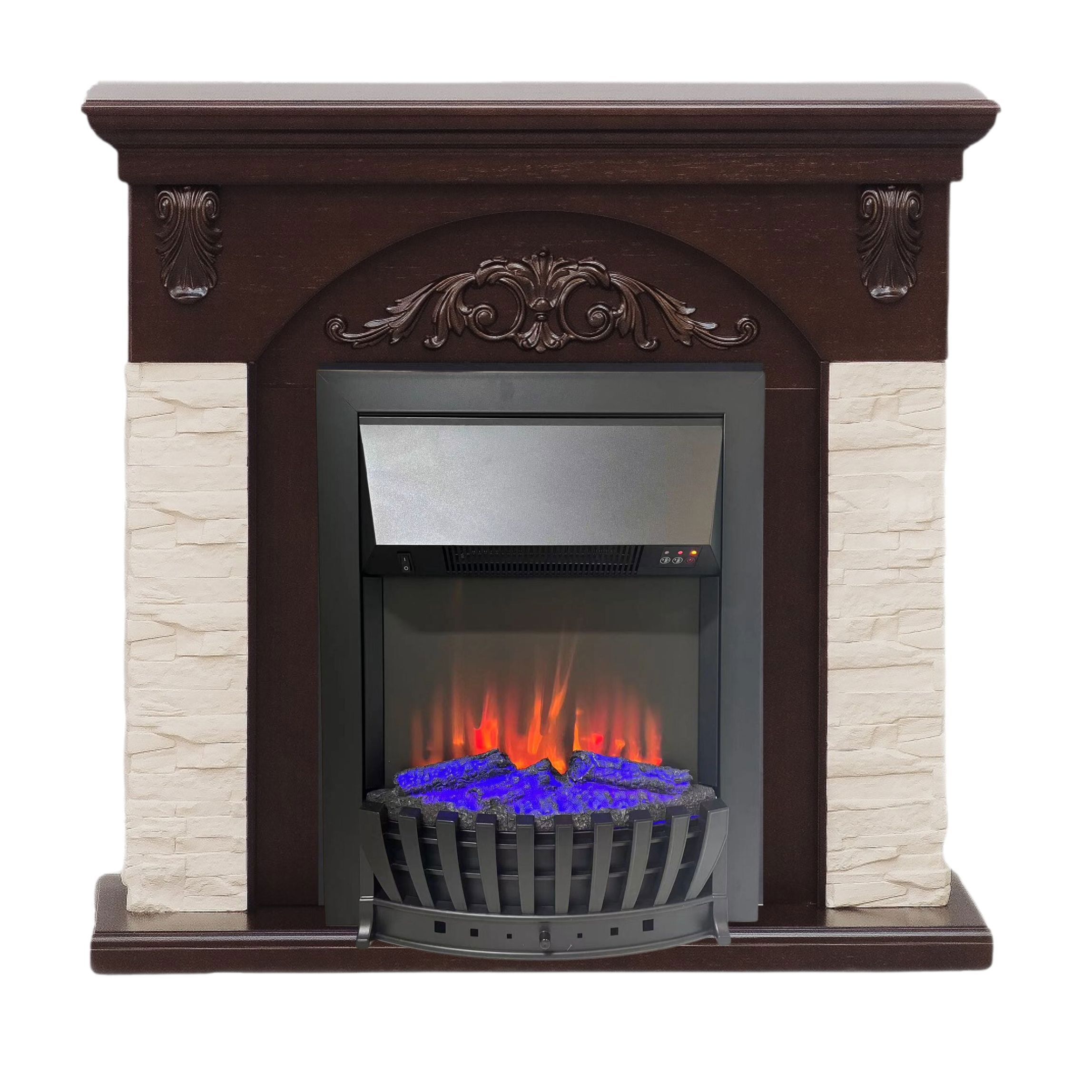 Изображение товара Каминокомплект Elekam Avalon с очагом Velar F2020G2 1500Вт тёмный дуб