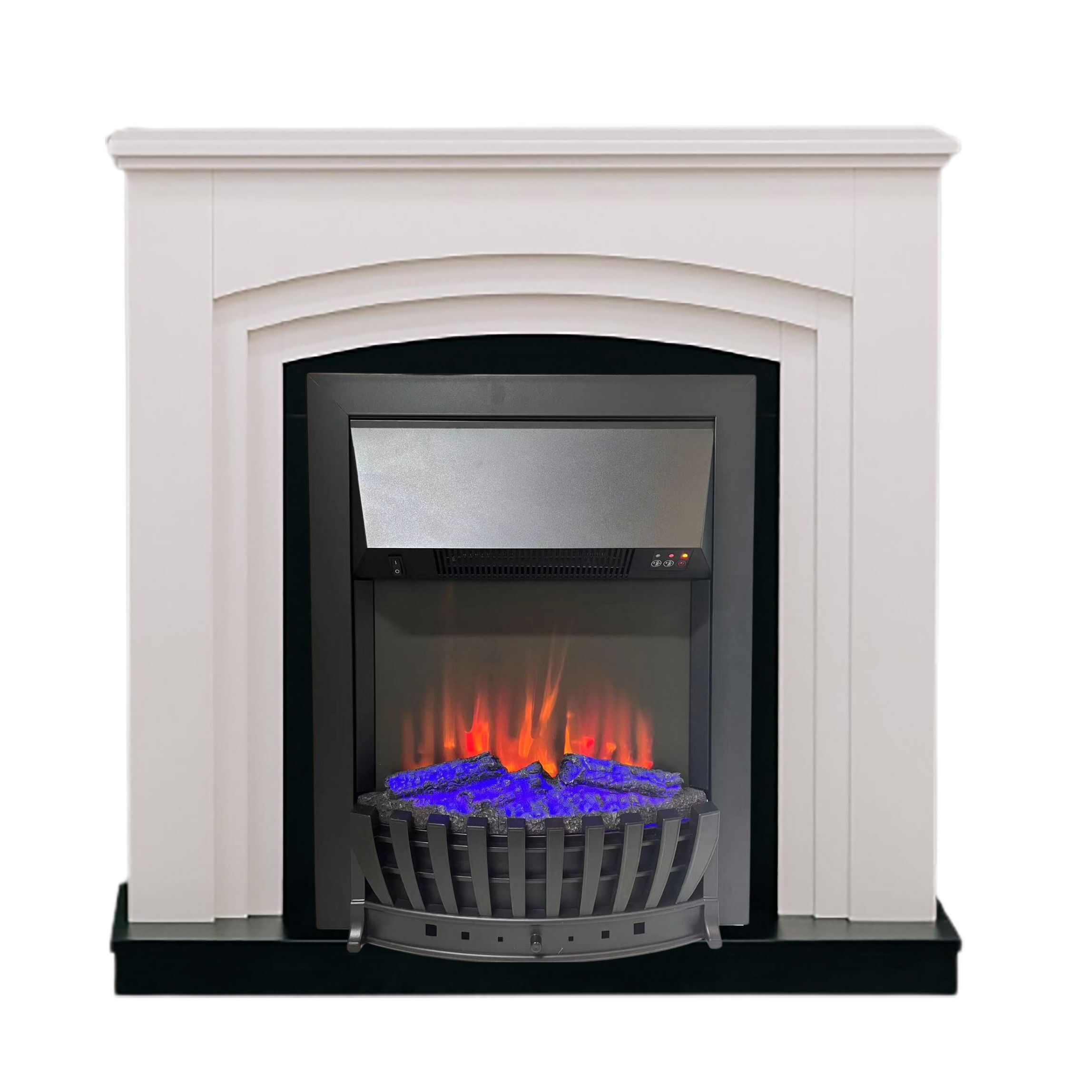 Изображение товара Каминокомплект Elekam Dylon с очагом Velar F2020G2 белый 1500Вт стильный уютный