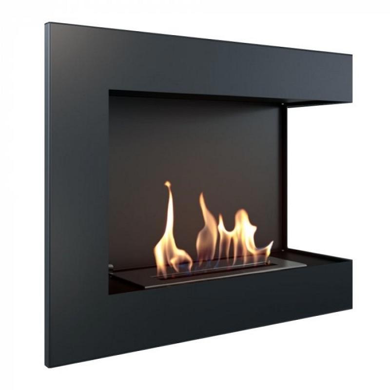 Изображение товара Кратки Delta P правый настенный биокамин 600мм черный современный дизайн