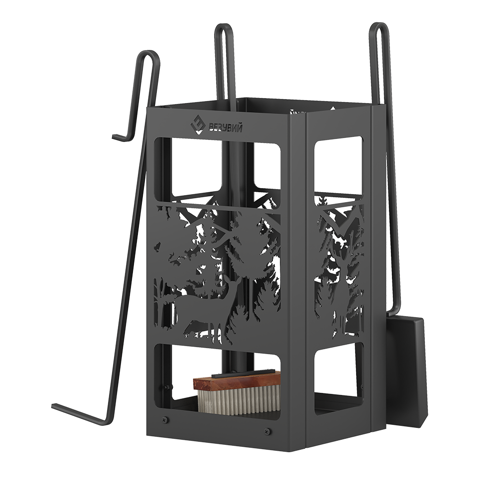 Изображение товара Каминный набор Везувий Русский Лес N420 для печи и камина