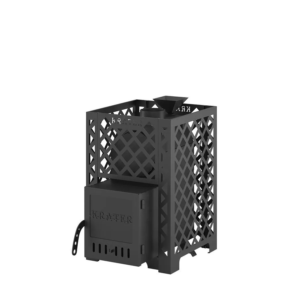 Изображение товара Печь банная дровяная Везувий Кратер 12 для парилки 14 м³