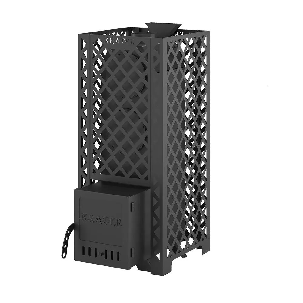 Изображение товара Печь банная дровяная Везувий Кратер 20 22м³ с парогенератором и сталью 09Г2С