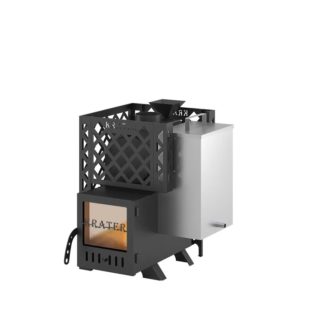 Изображение товара Печь банная дровяная Везувий Кратер 12с с баком объем 14м³ мощность 12 кВт