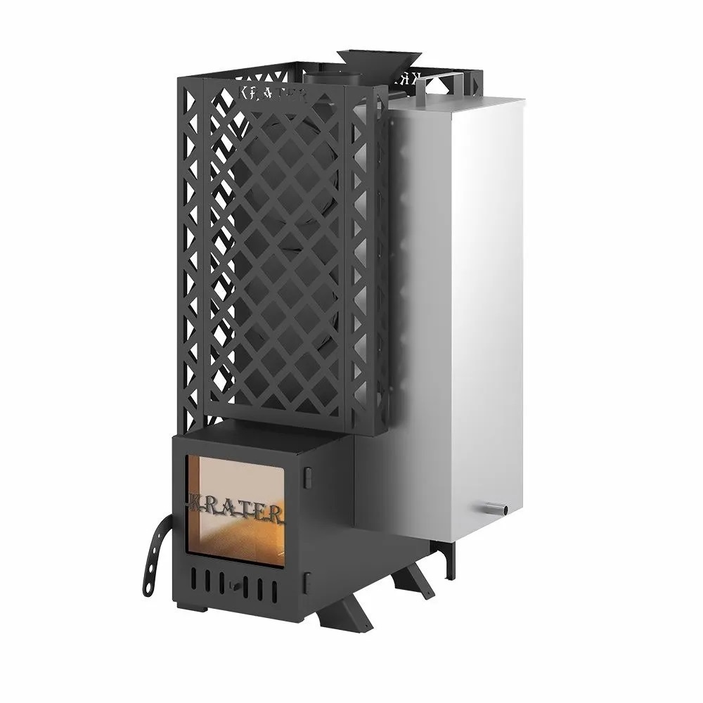 Изображение товара Печь банная дровяная Везувий Кратер 20с с баком 22м³ для парилки