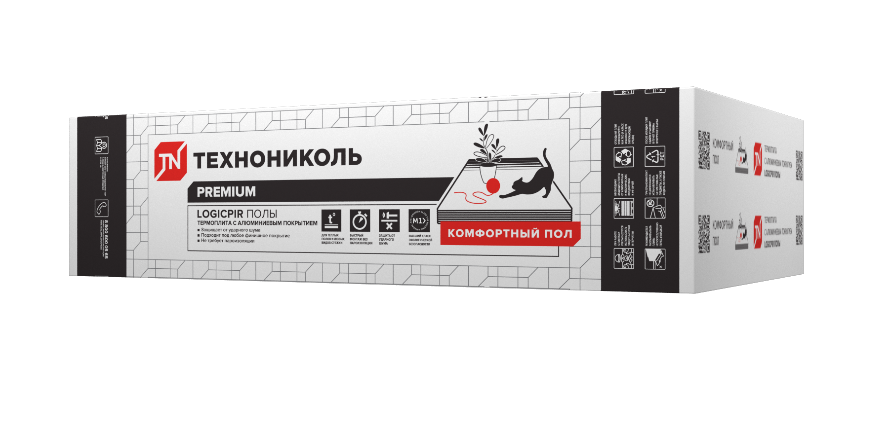 Изображение товара Теплоизоляционная PIR-плита Технониколь Premium Logicpir 30мм