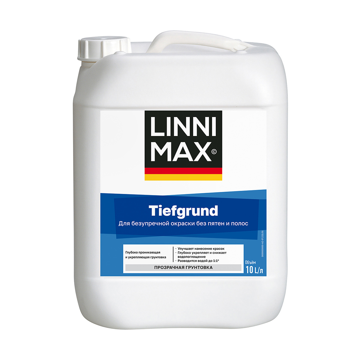 Изображение товара Глубокопроникающая акриловая грунтовка Linnimax 10л для внутренних и наружных работ
