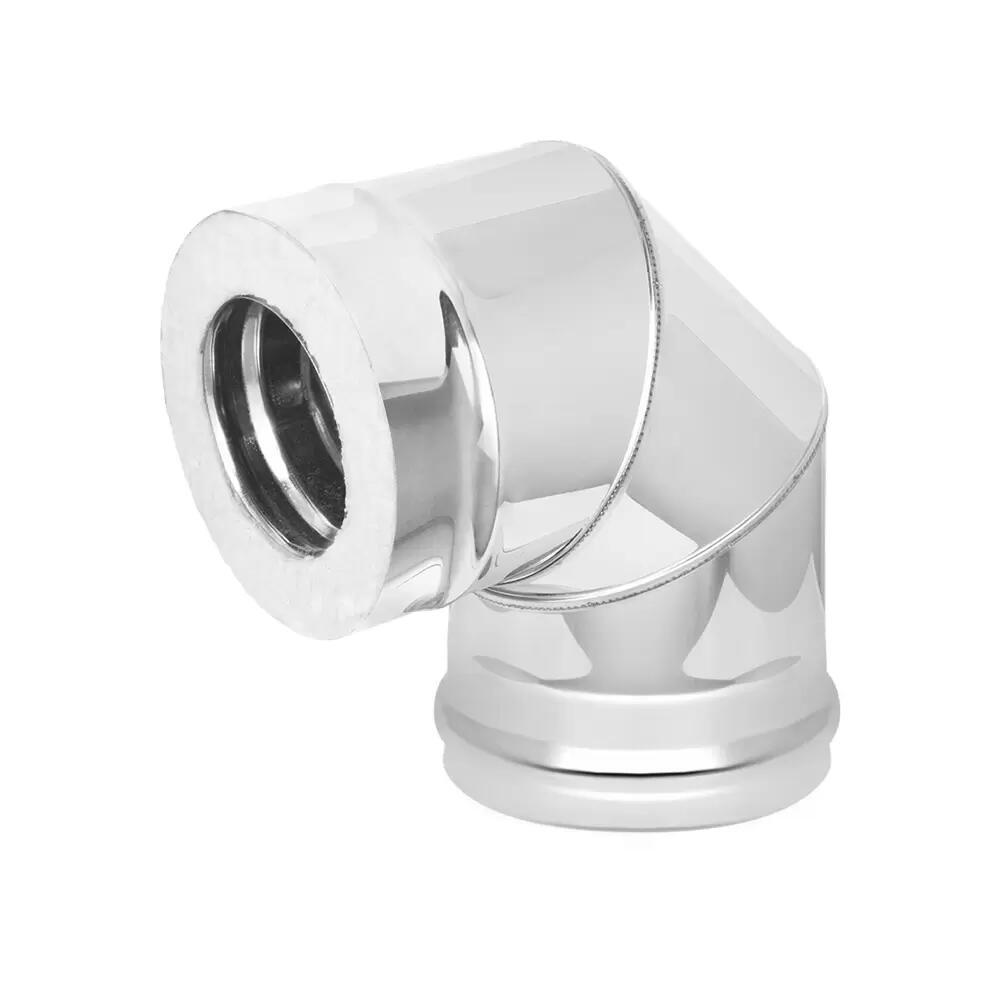 Изображение товара Сэндвич-колено 90 градусов Везувий Keralux из нержавеющей стали диаметр 200/300 мм