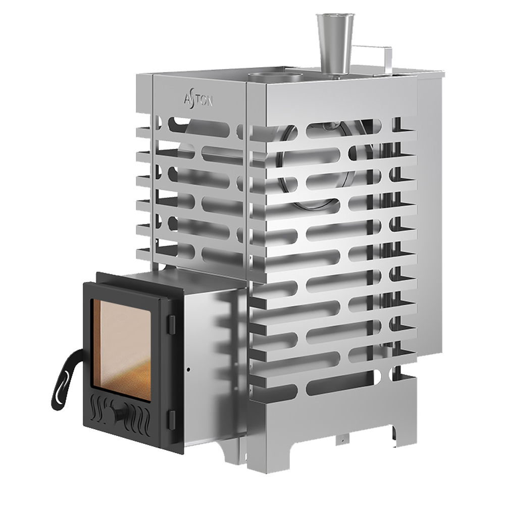 Изображение товара Печь банная дровяная ASTON Аква Inox 18м³ из нержавеющей стали