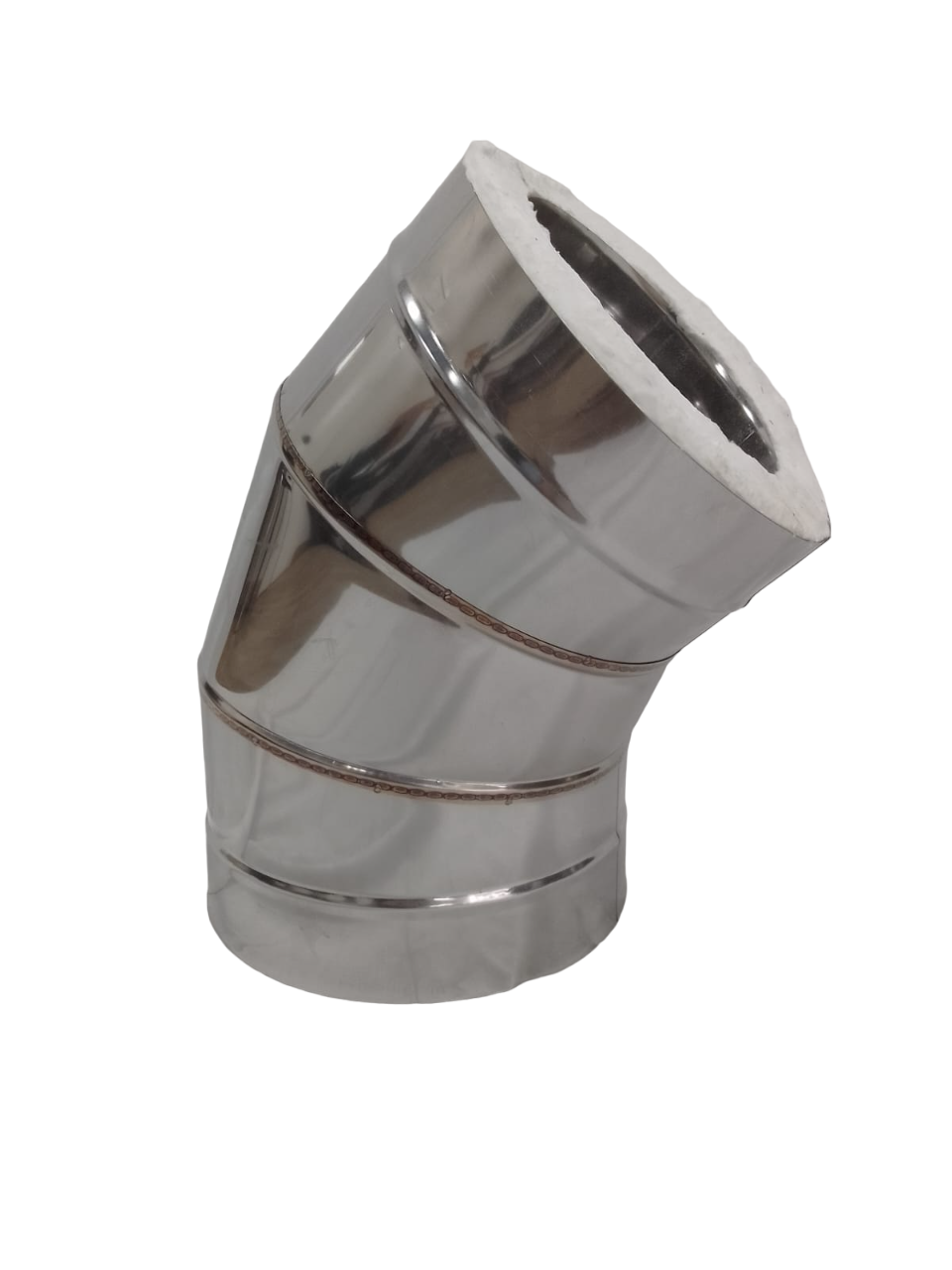 Изображение товара Сэндвич-отвод Lava 45 градусов для дымохода из нержавеющей стали 180/250 мм