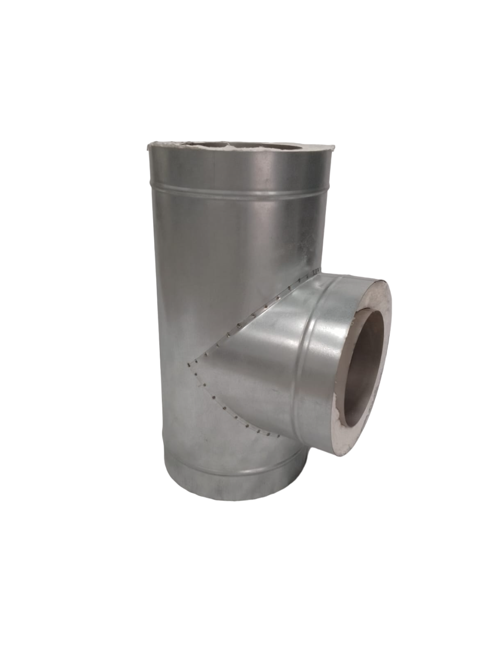 Изображение товара Сэндвич-тройник Lava 90° из нержавеющей стали для дымохода 120/220 мм