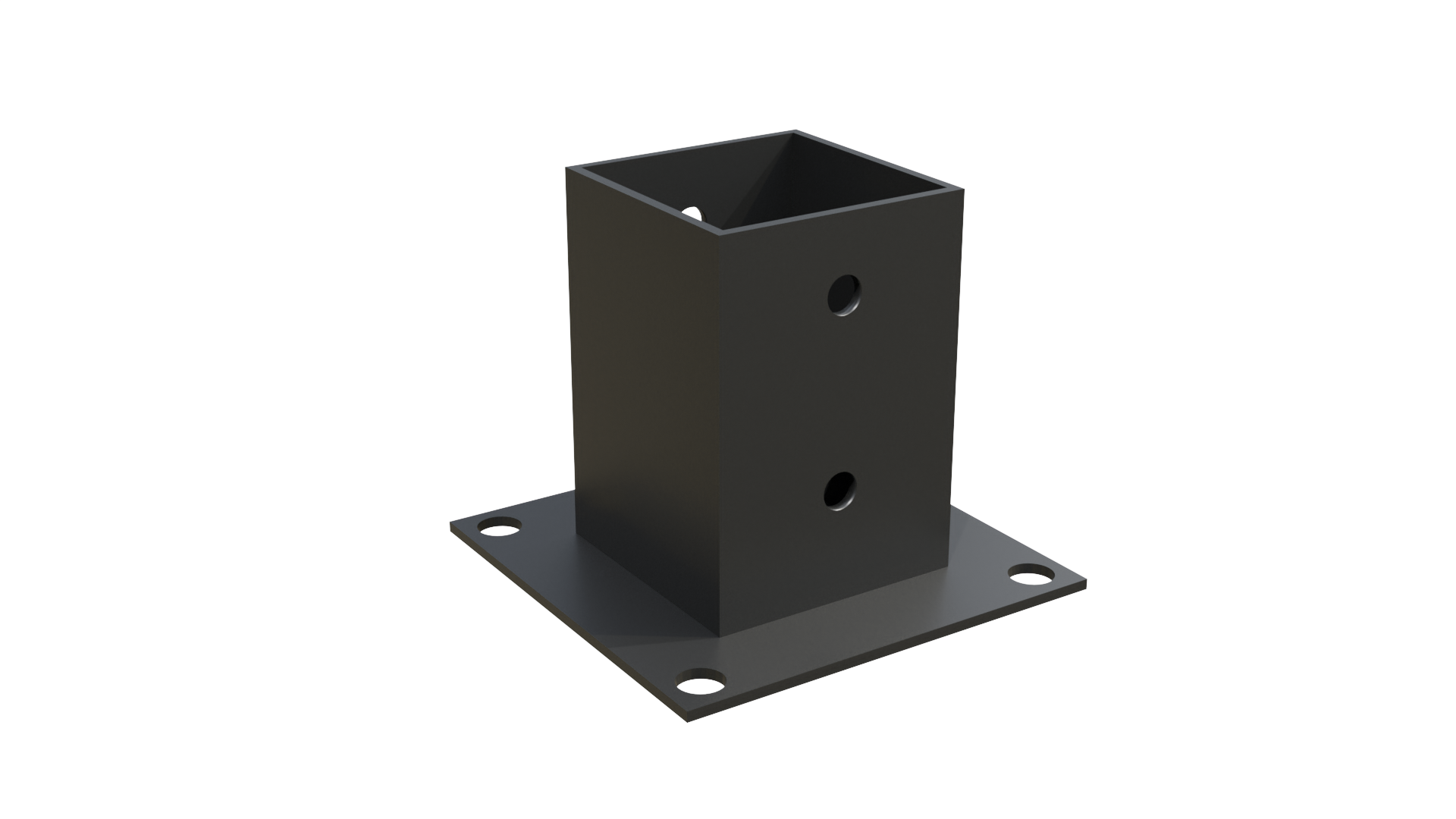 Изображение товара Стакан для бруса или трубы Ювента 90x90мм черный 4 шт для забора и построек