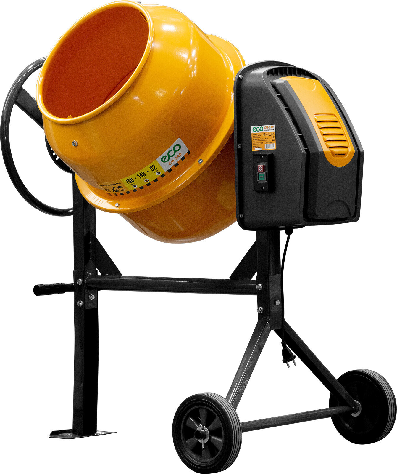 Изображение товара Бетоносмеситель ECO CM-140 140л 700Вт с защитой от перегрева