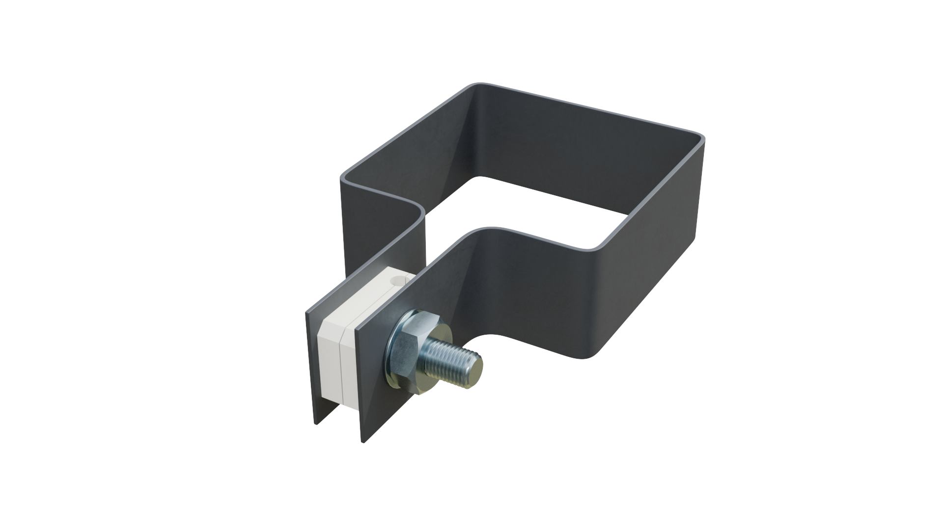 Изображение товара Обжимной хомут Ювента 60x60 с вкладышем ППК графит 10 шт для заборных секций