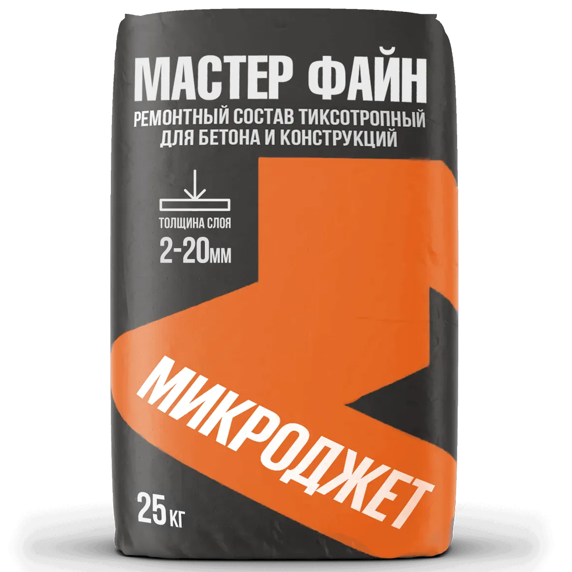 Изображение товара Ремонтная смесь Микроджет Мастер Файн тиксотропная 25кг