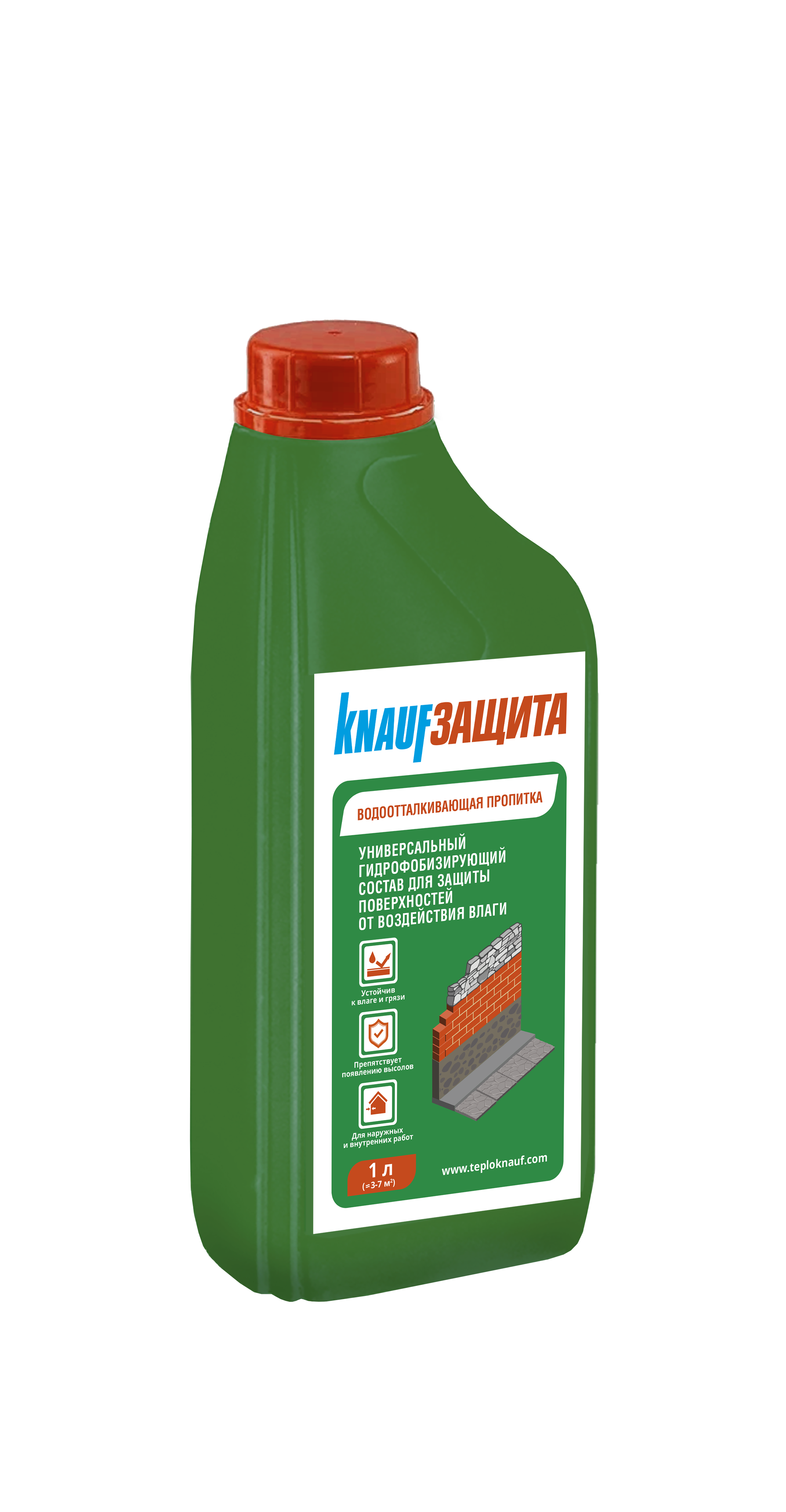 Изображение товара Водоотталкивающая пропитка Knauf Защита 1л Изображение товара Водоотталкивающая пропитка Knauf Защита 1л