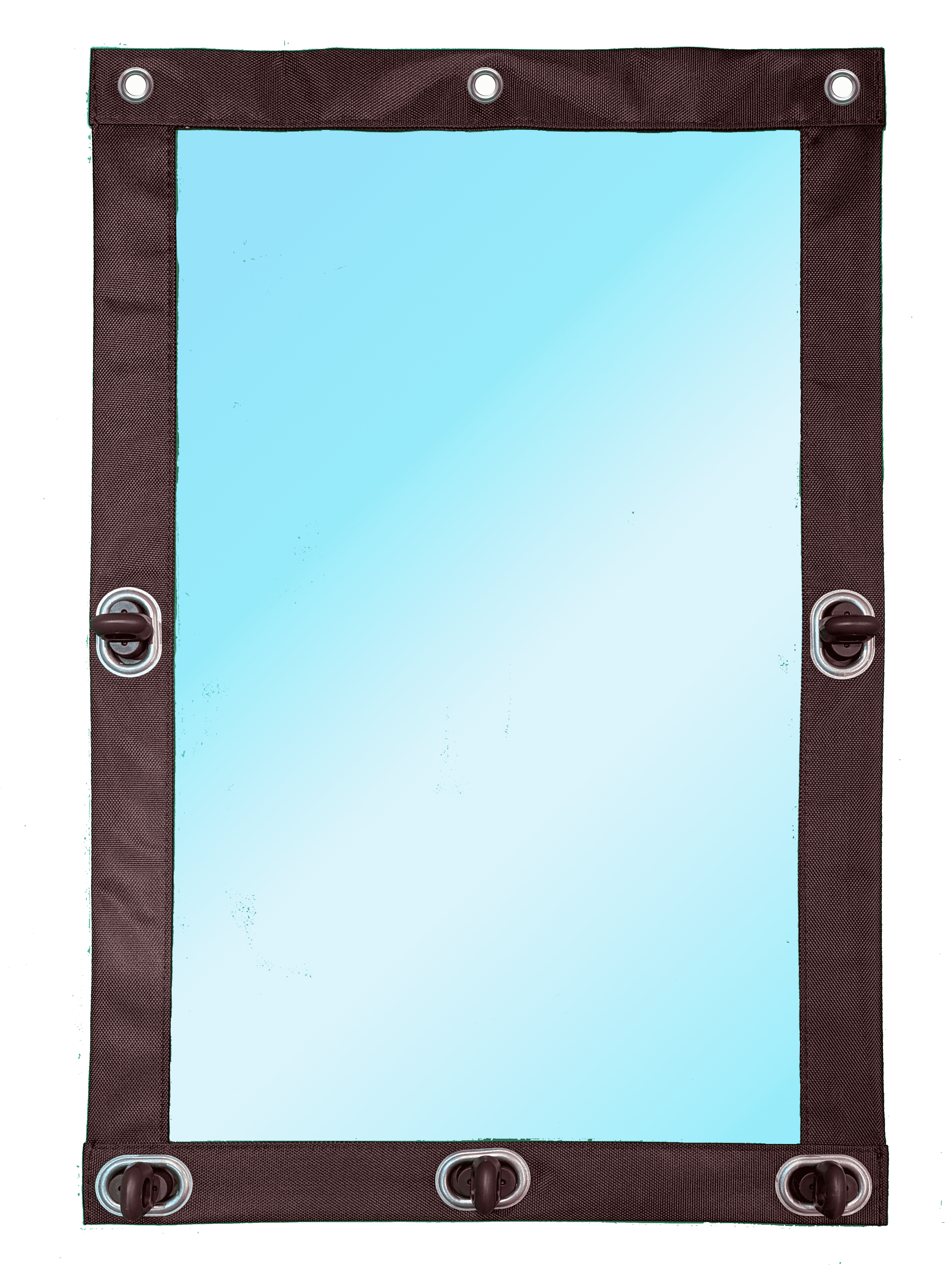 Изображение товара Мягкое окно ПВХ до -39°C 120x100см Оксфорд коричневый, скоба