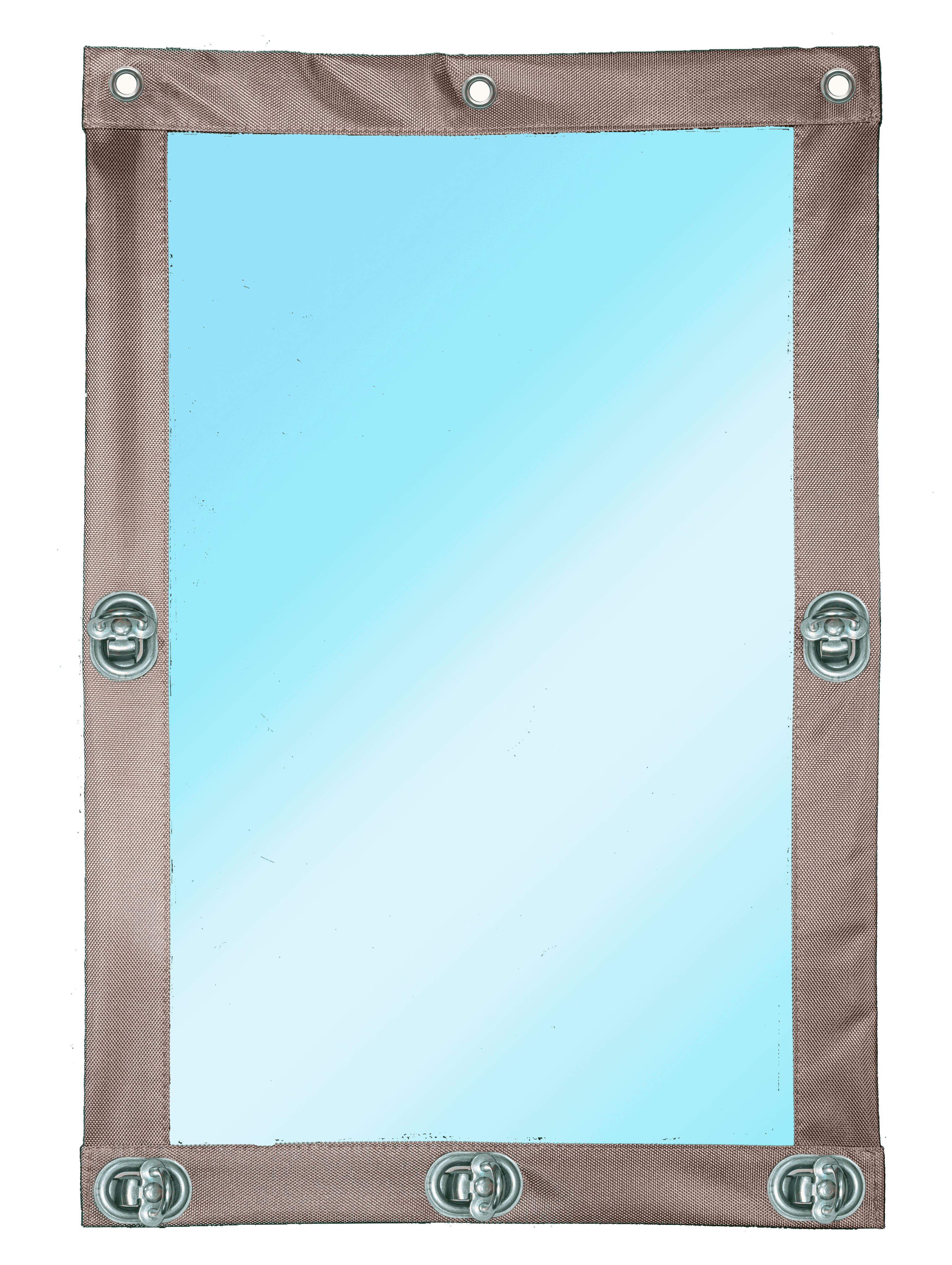 Изображение товара Мягкое окно ПВХ до -39°C 120x230см окантовка Оксфорд бежевая поворотная скоба (металл)