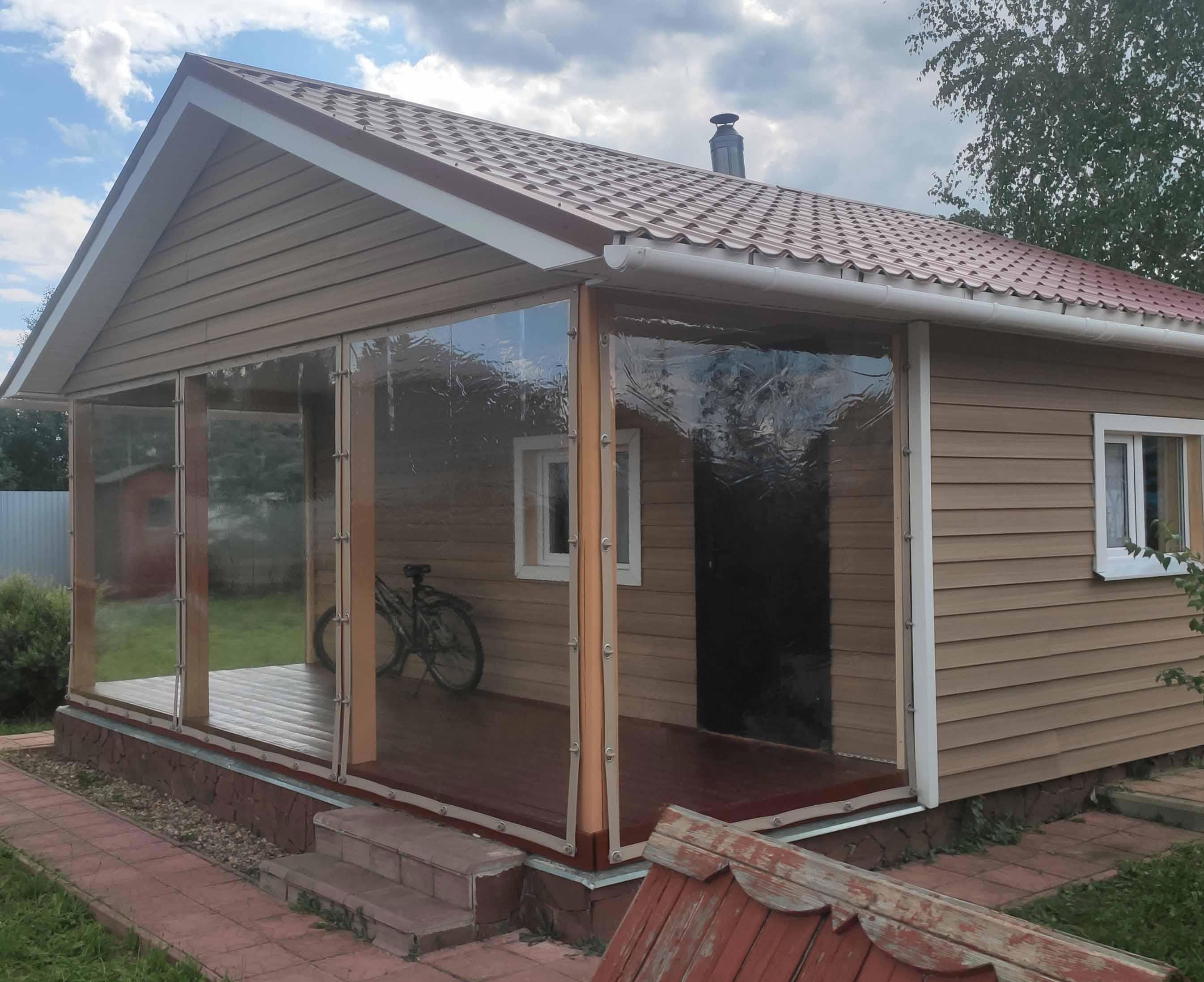 Изображение товара Мягкое окно из полиуретана 1100x2200 мм, -75°C, окантовка Оксфорд бежевая