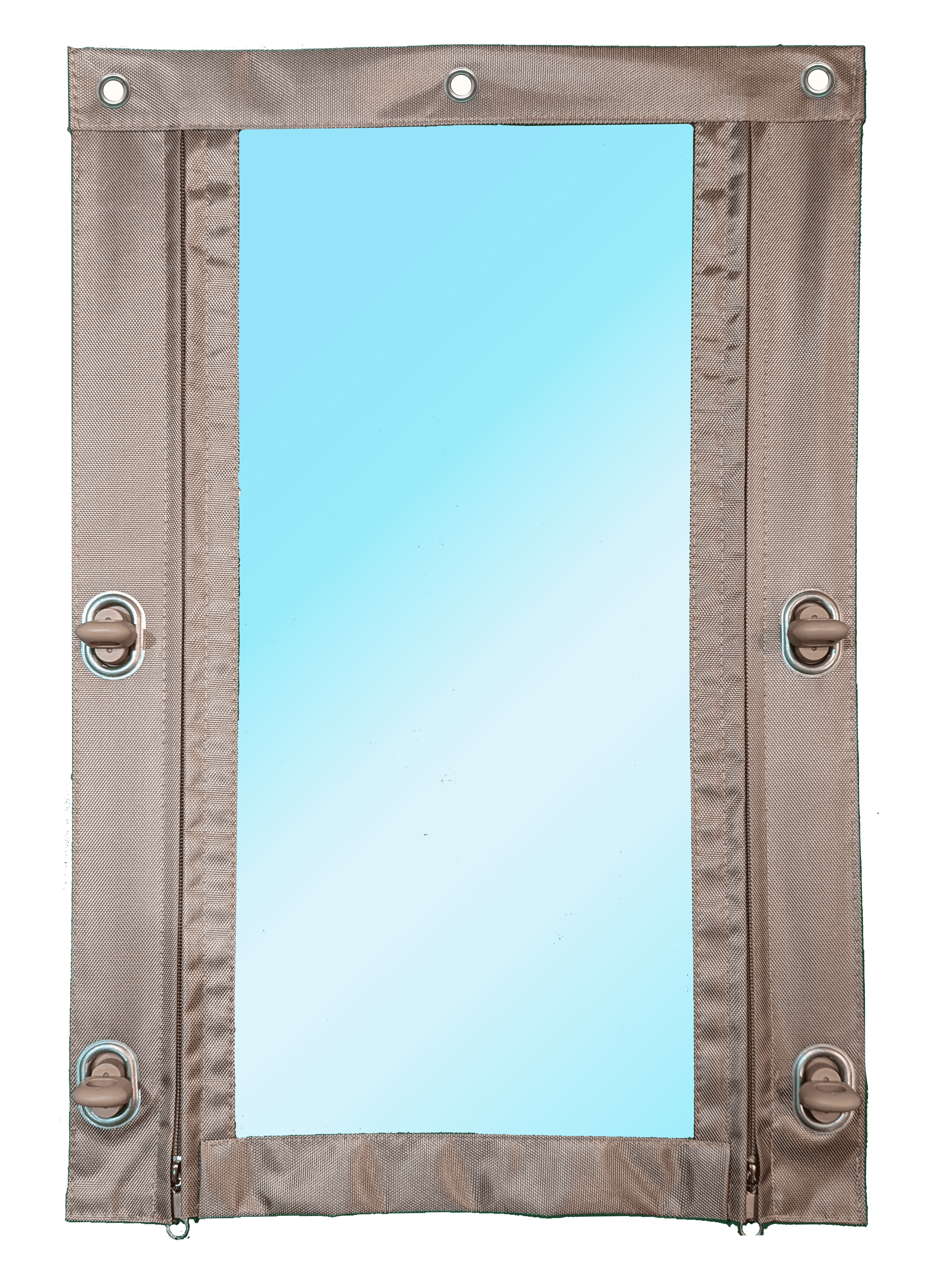 Изображение товара Мягкое окно полиуретан до -75°C 120x230см с окантовкой Оксфорд и поворотной скобой