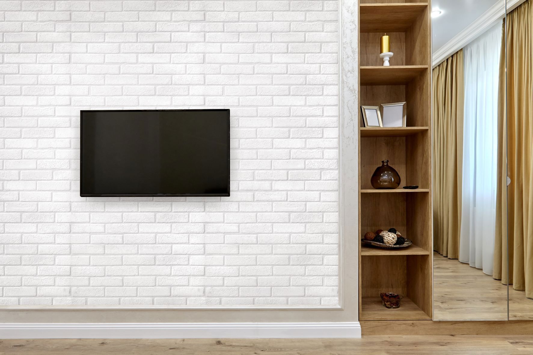 Изображение товара Кирпич белый 3D панель Albico 2200x930x6 мм для внутренних работ