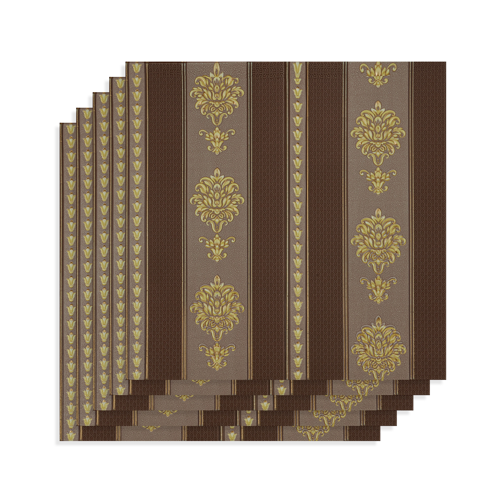 Изображение товара Комплект панелей ПВХ Lako decor Барокко 700x700мм 2.45м² 5шт коричневый